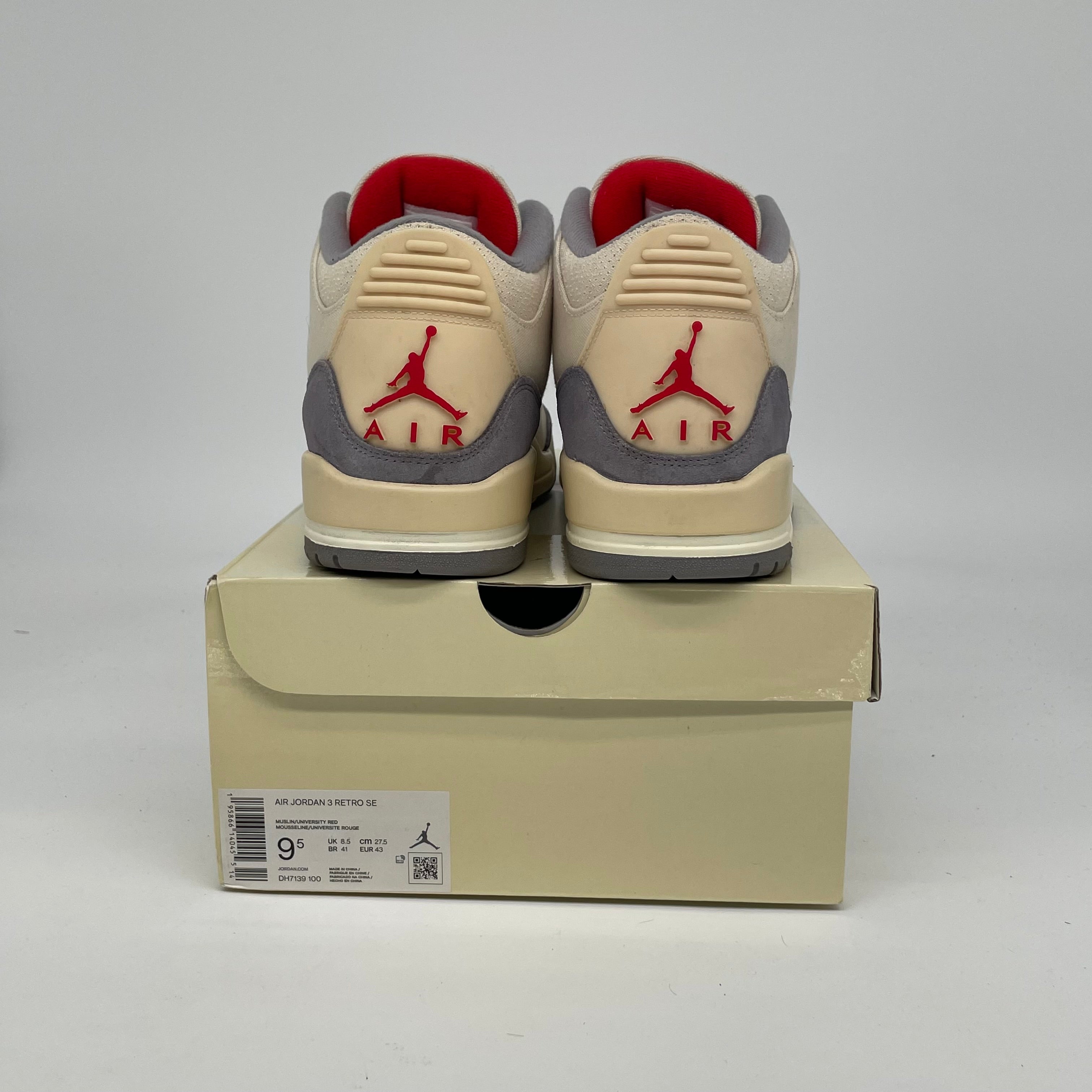 AIR JORDAN 3 MUSLIN SIZE 9.5 DH7139-100