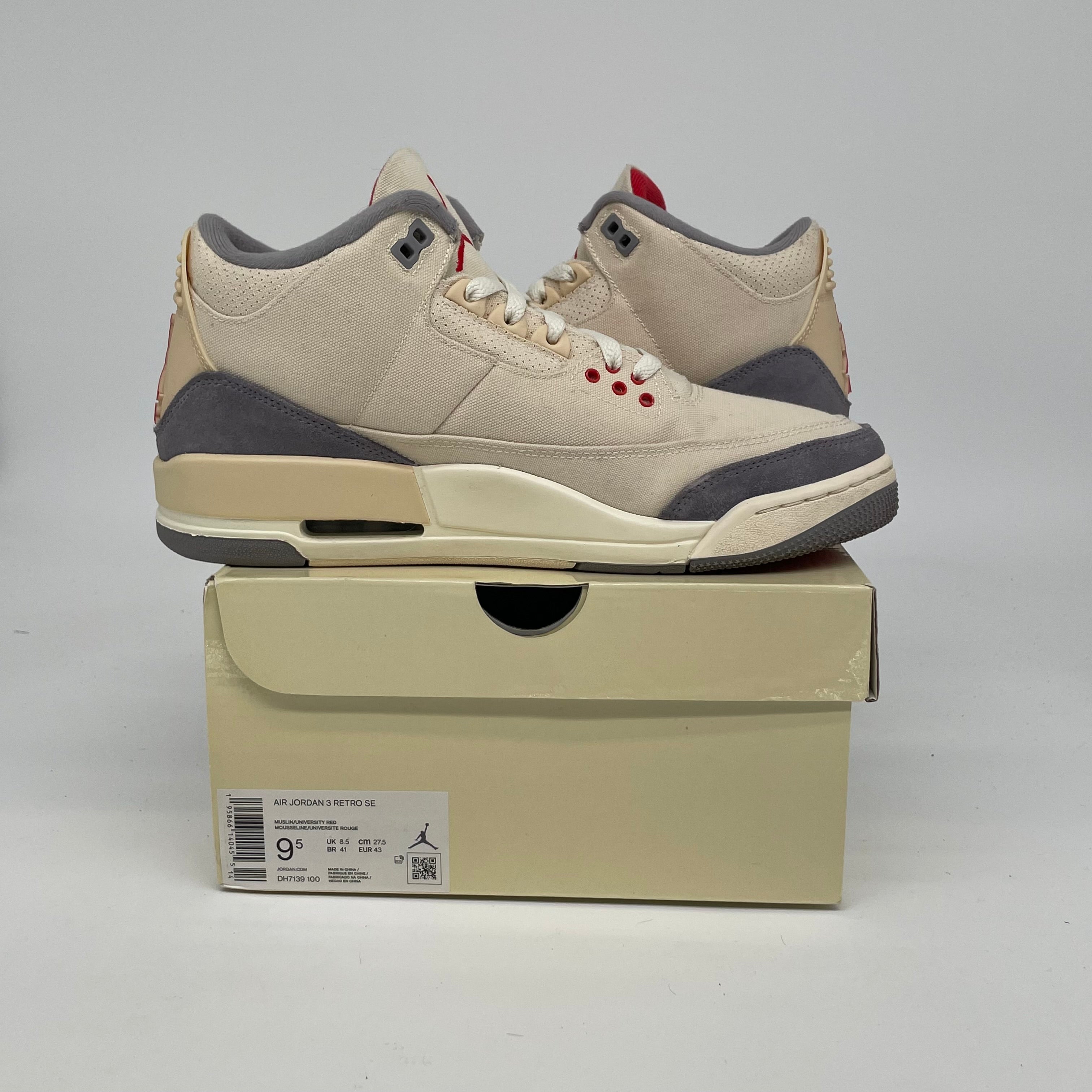 AIR JORDAN 3 MUSLIN SIZE 9.5 DH7139-100