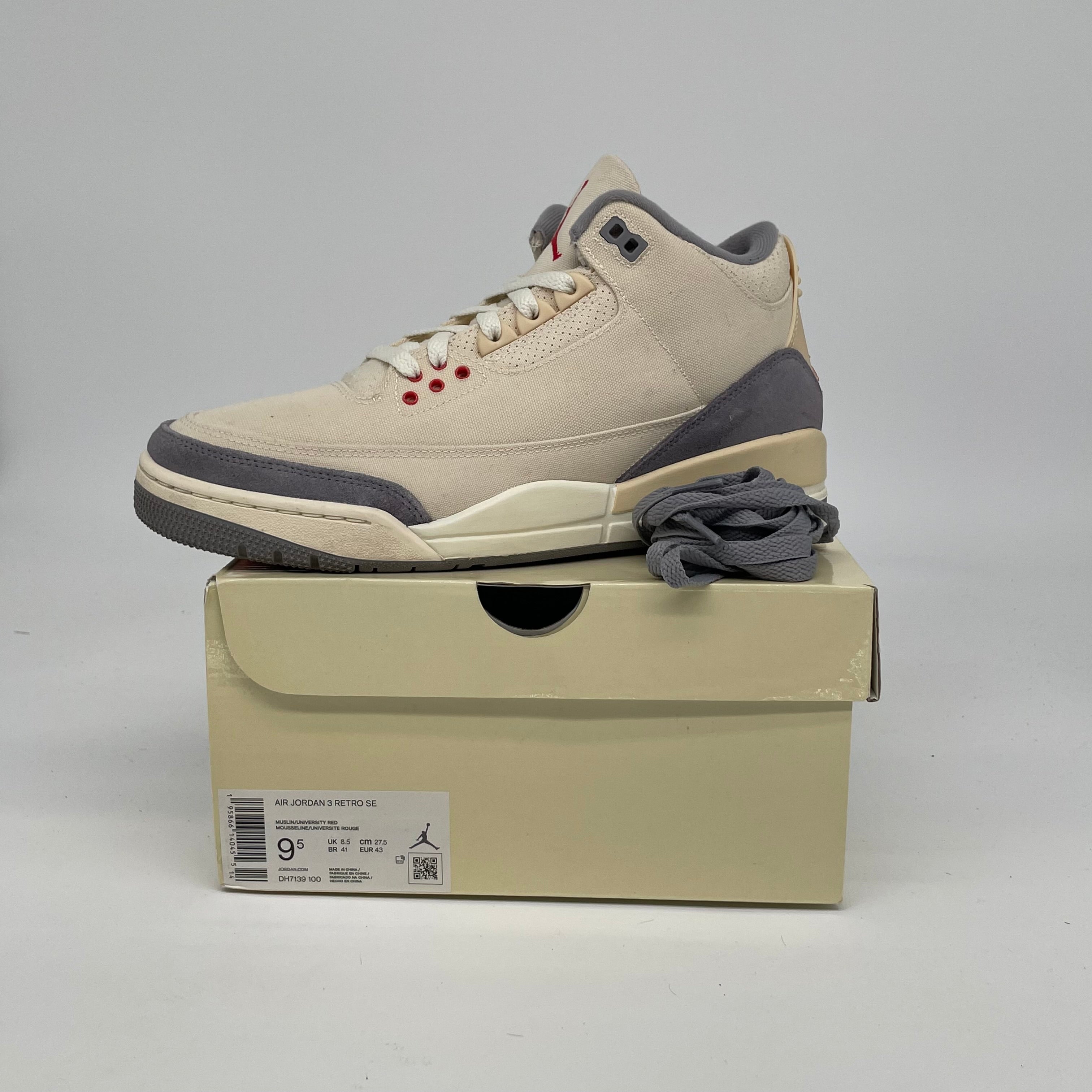 AIR JORDAN 3 MUSLIN SIZE 9.5 DH7139-100