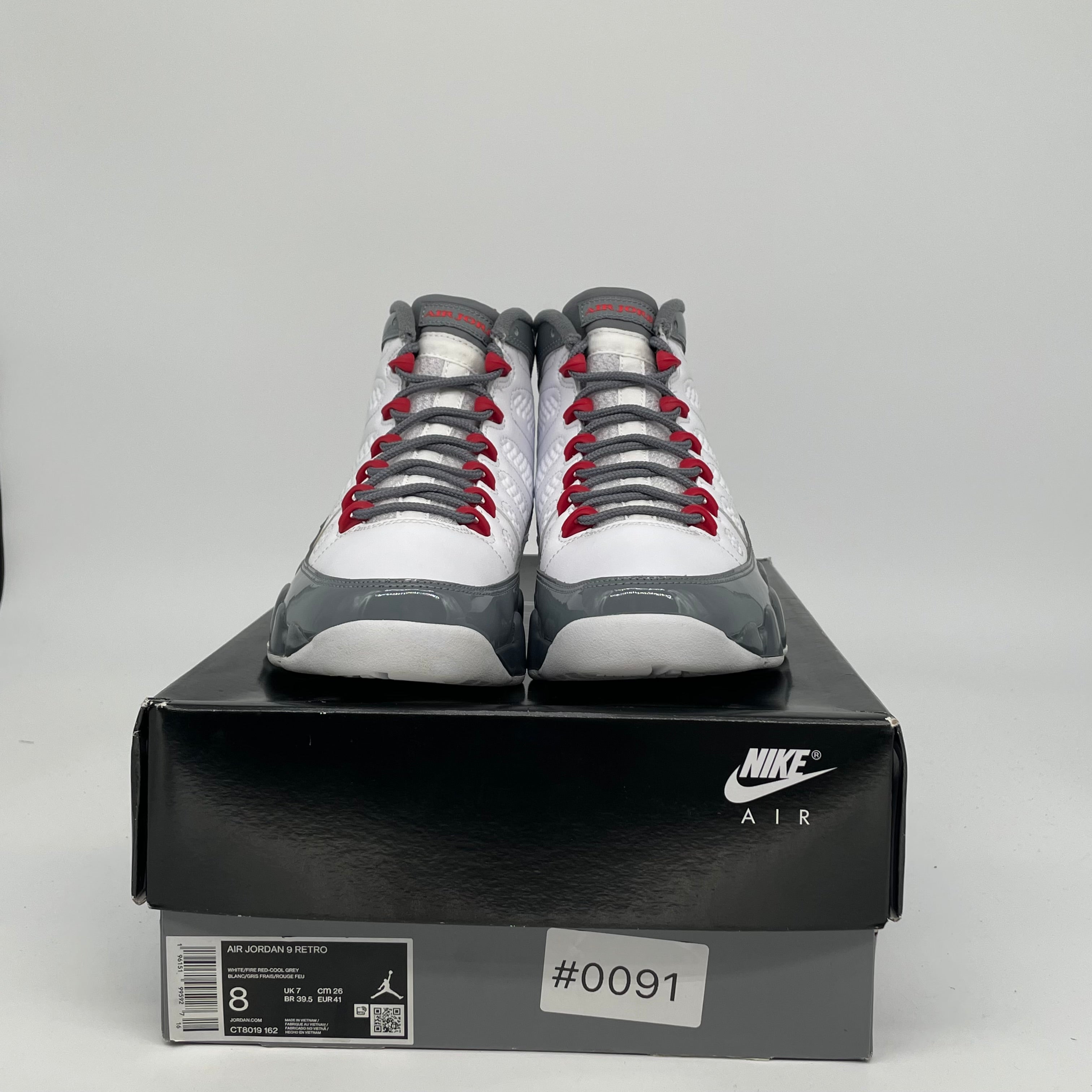 AIR JORDAN 9 FIRE RED SIZE 8 CT8019-162