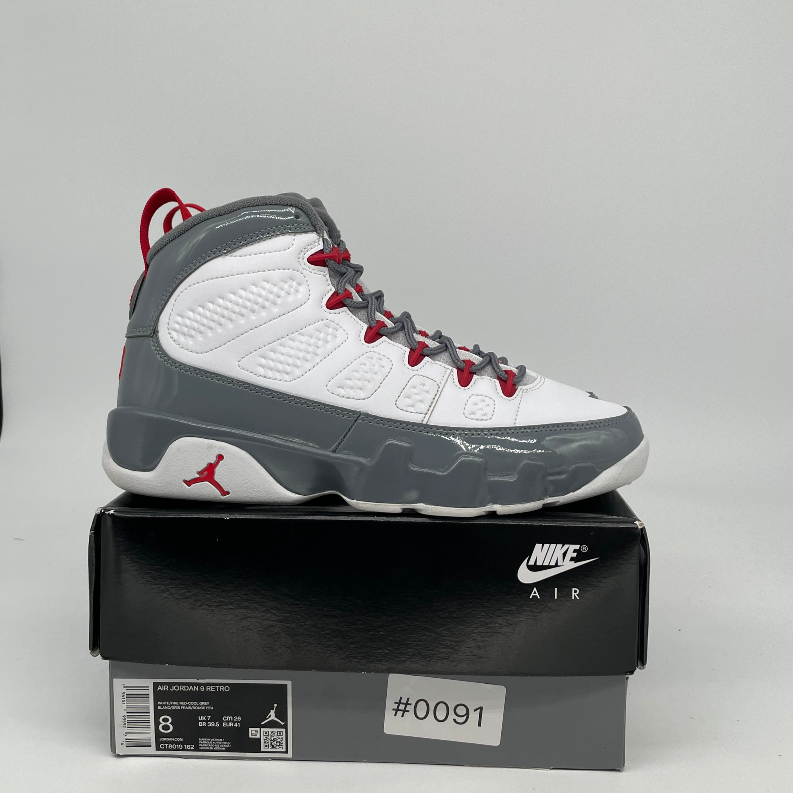 AIR JORDAN 9 FIRE RED SIZE 8 CT8019-162