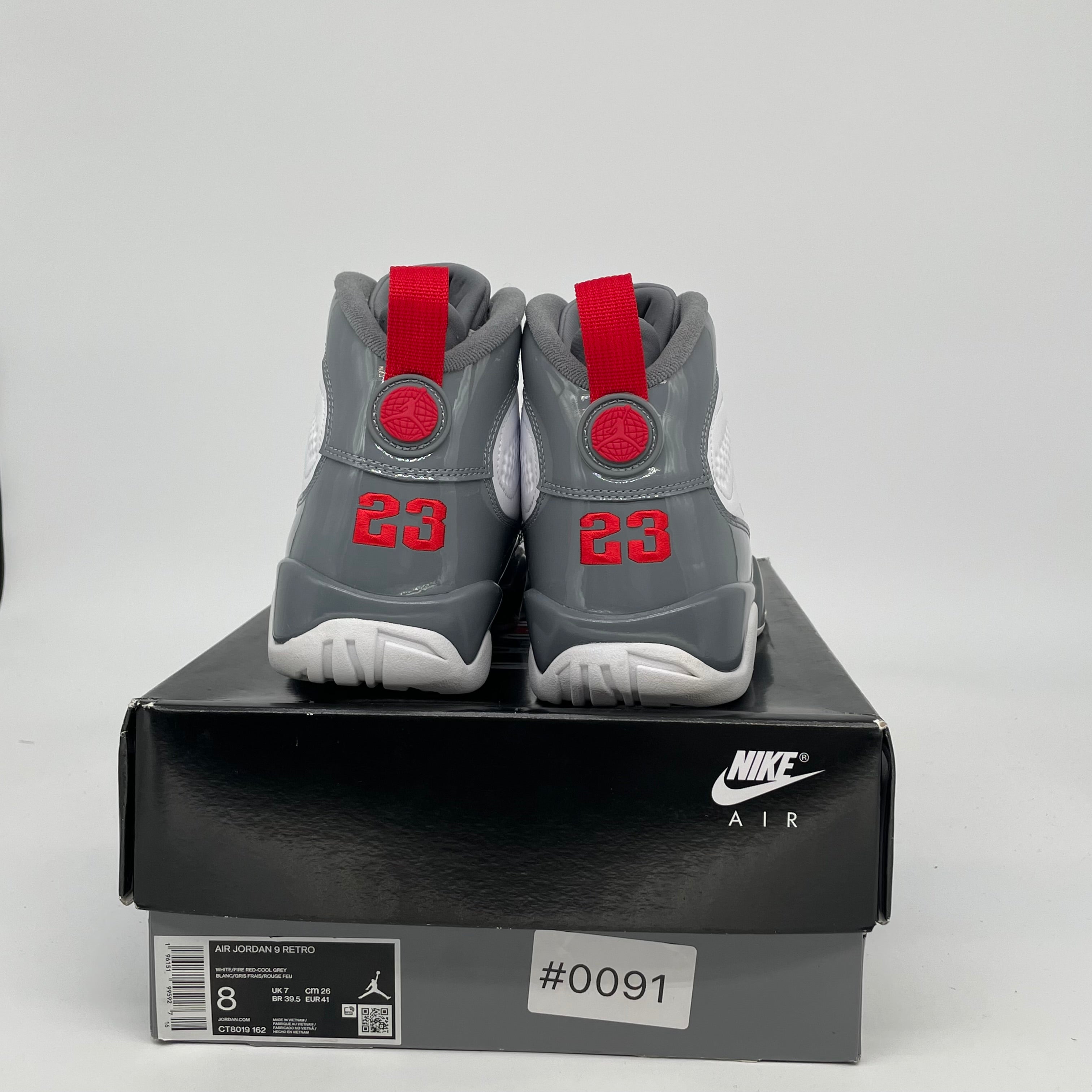 AIR JORDAN 9 FIRE RED SIZE 8 CT8019-162