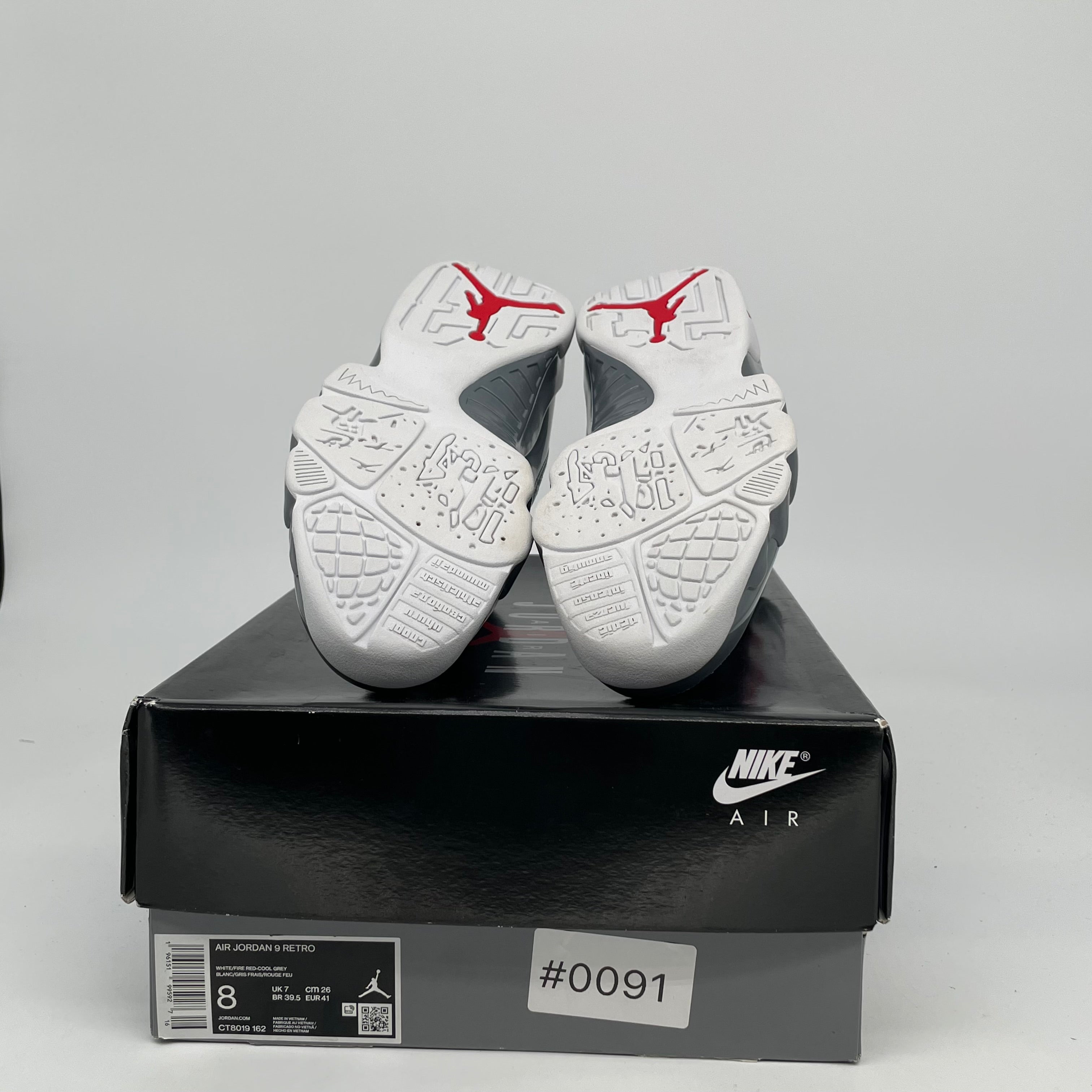 AIR JORDAN 9 FIRE RED SIZE 8 CT8019-162