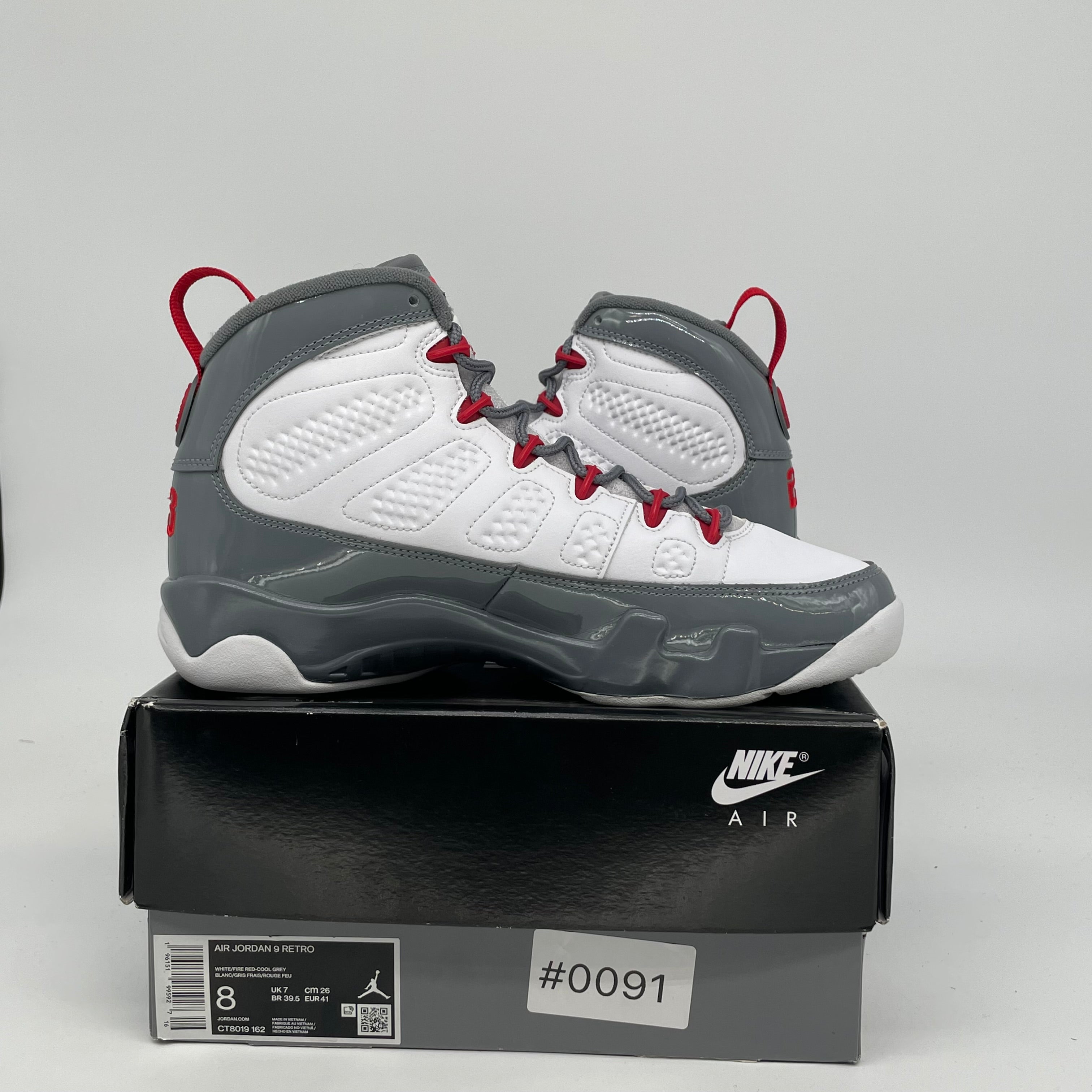 AIR JORDAN 9 FIRE RED SIZE 8 CT8019-162