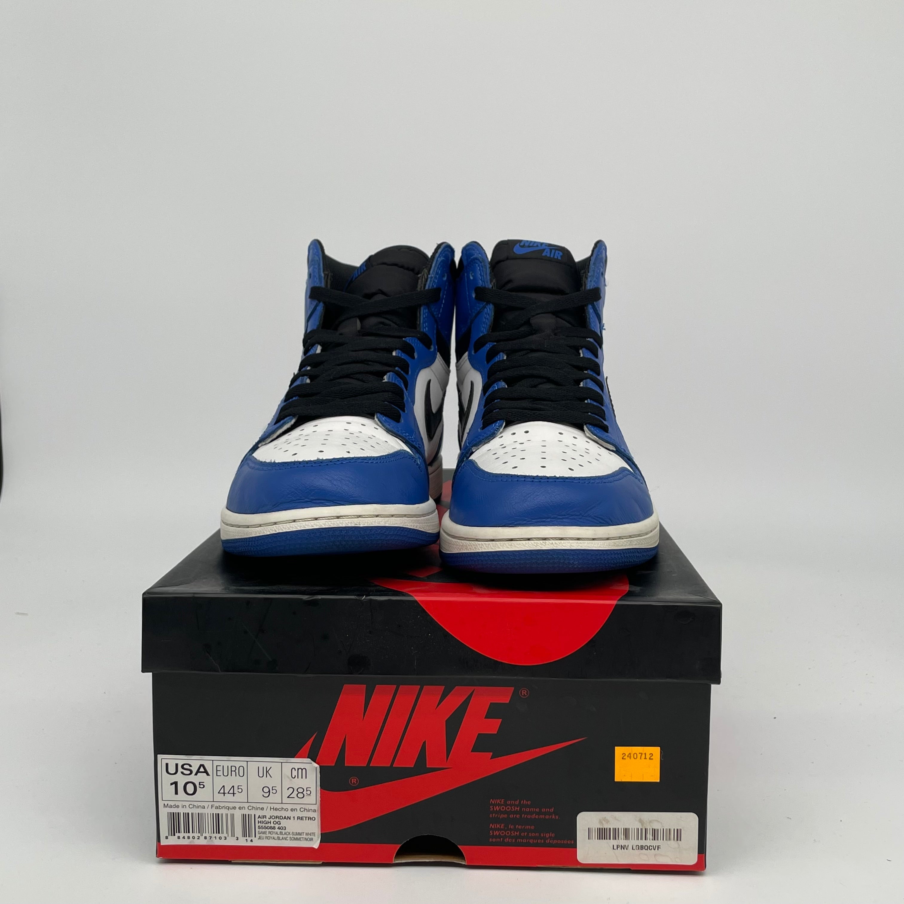 AIR JORDAN 1 GAME ROYAL SIZE 10.5 555088-403