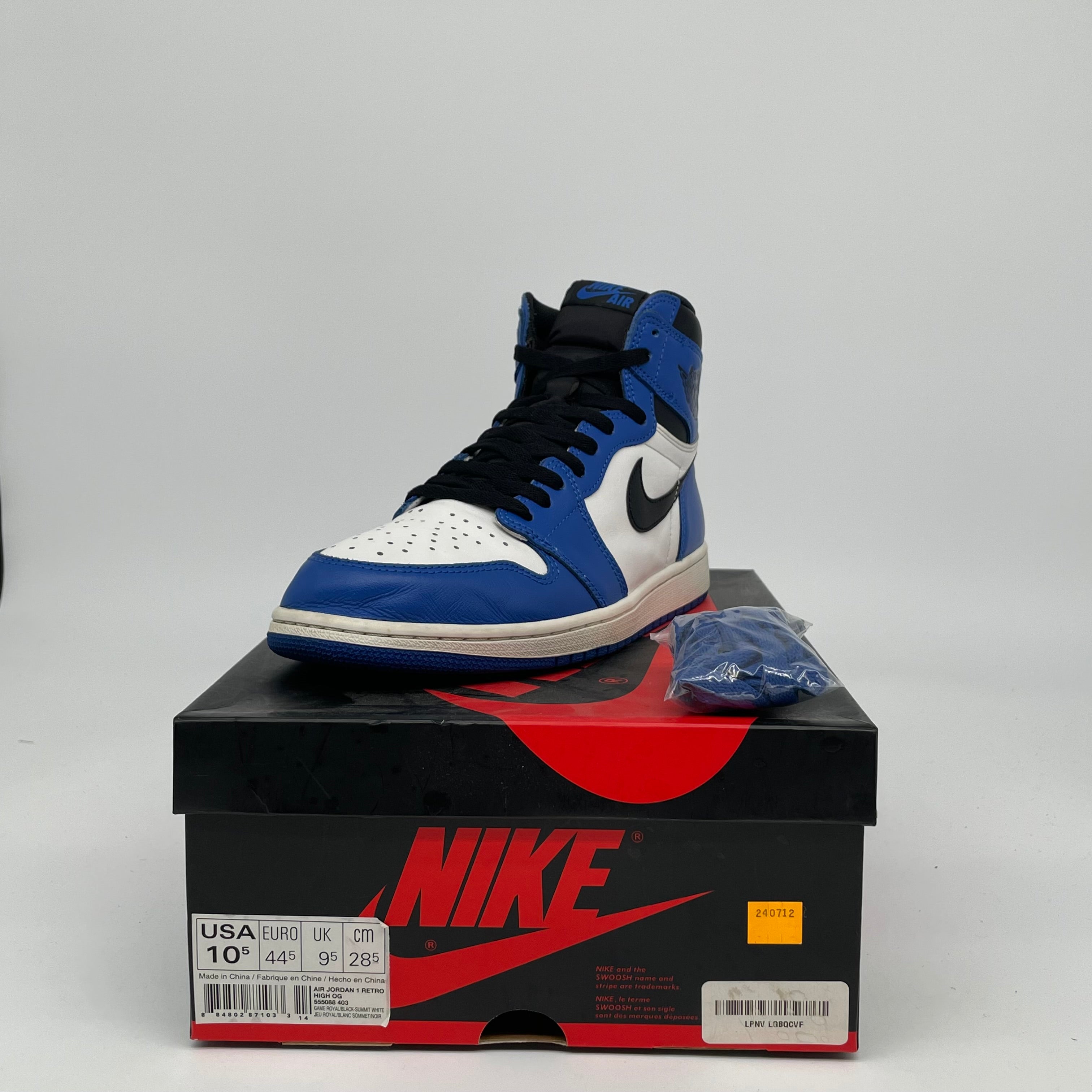 AIR JORDAN 1 GAME ROYAL SIZE 10.5 555088-403