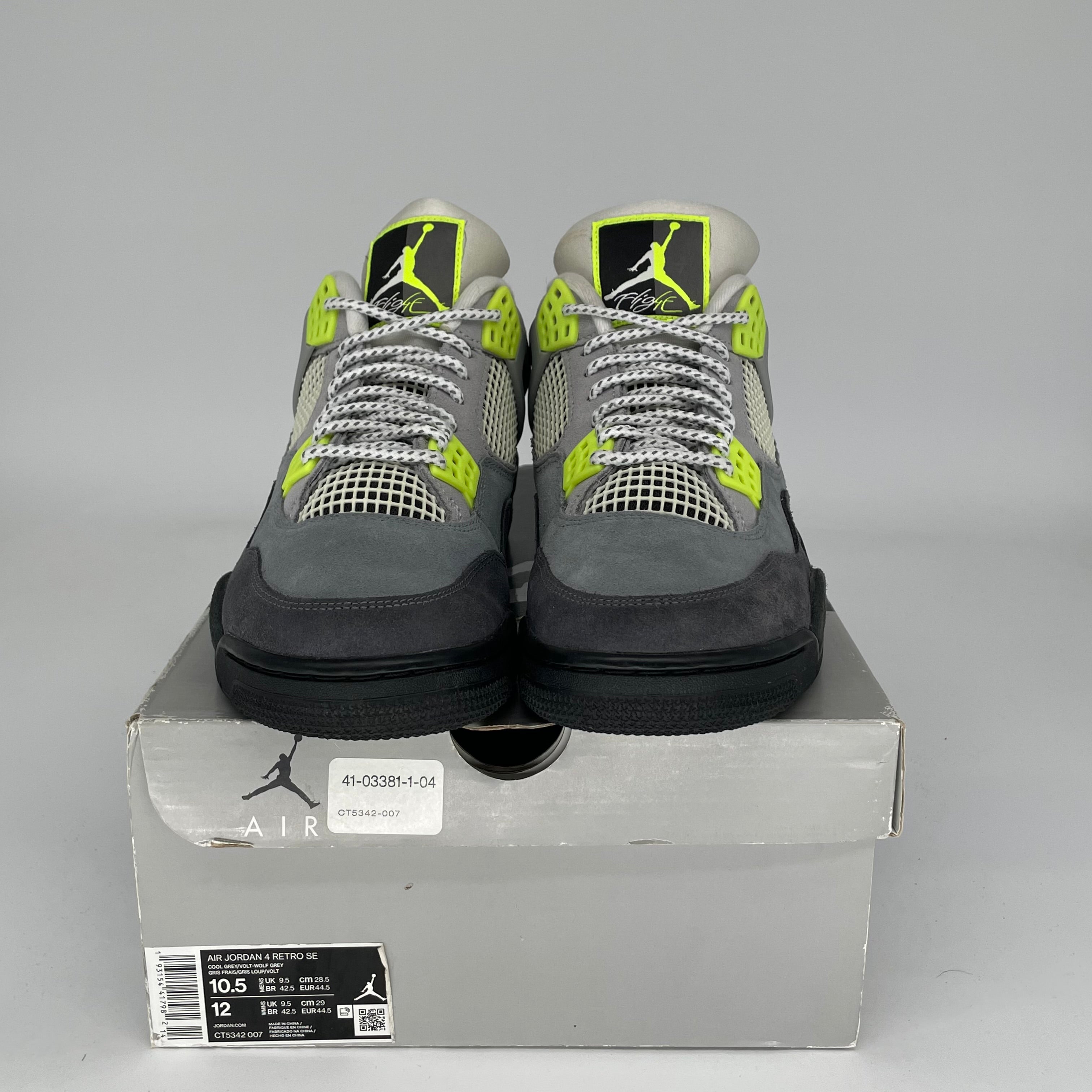 AIR JORDAN 4 NEON 95 SIZE 10.5 CT5342-007