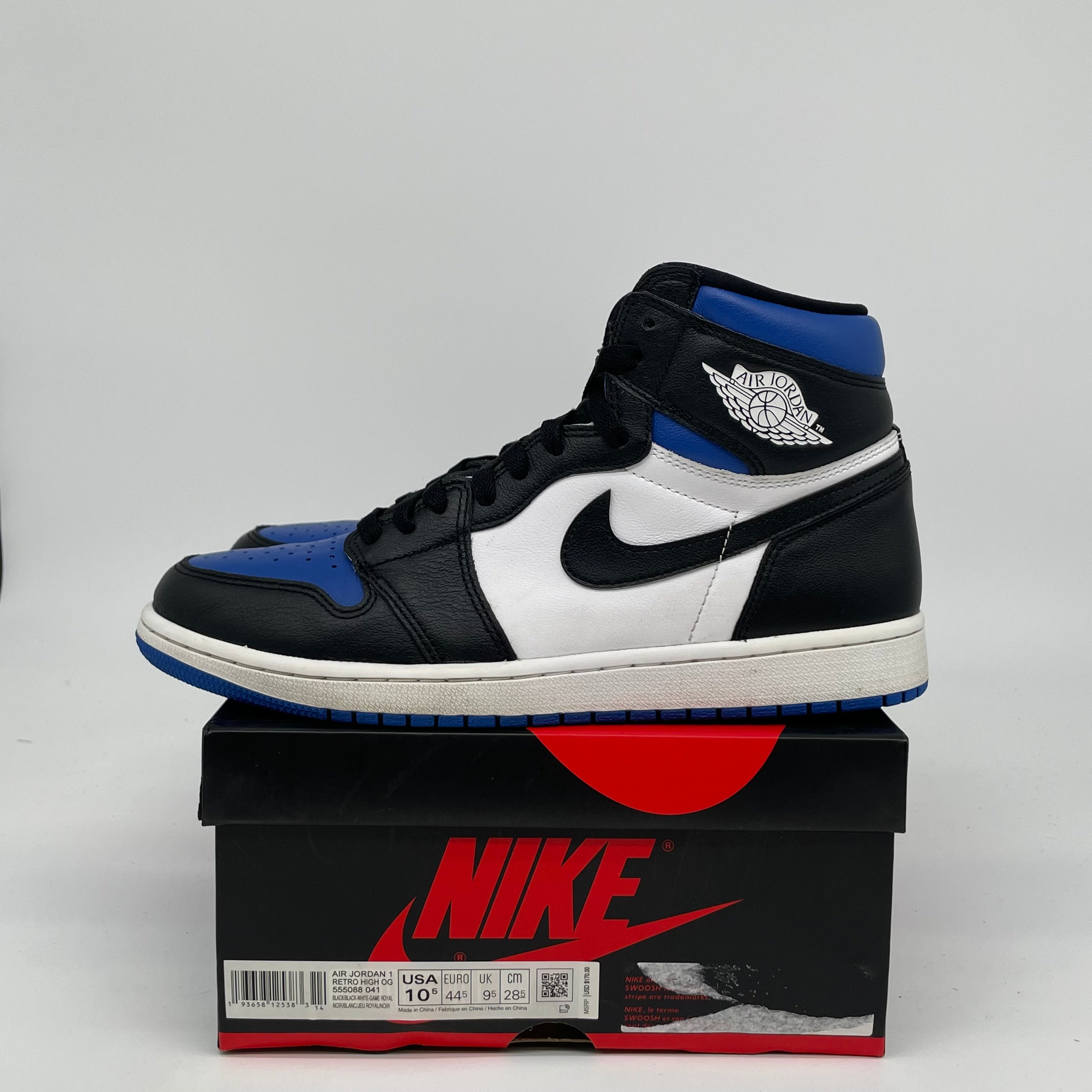 AIR JORDAN 1 ROYAL TOE SIZE 10.5 555088-041