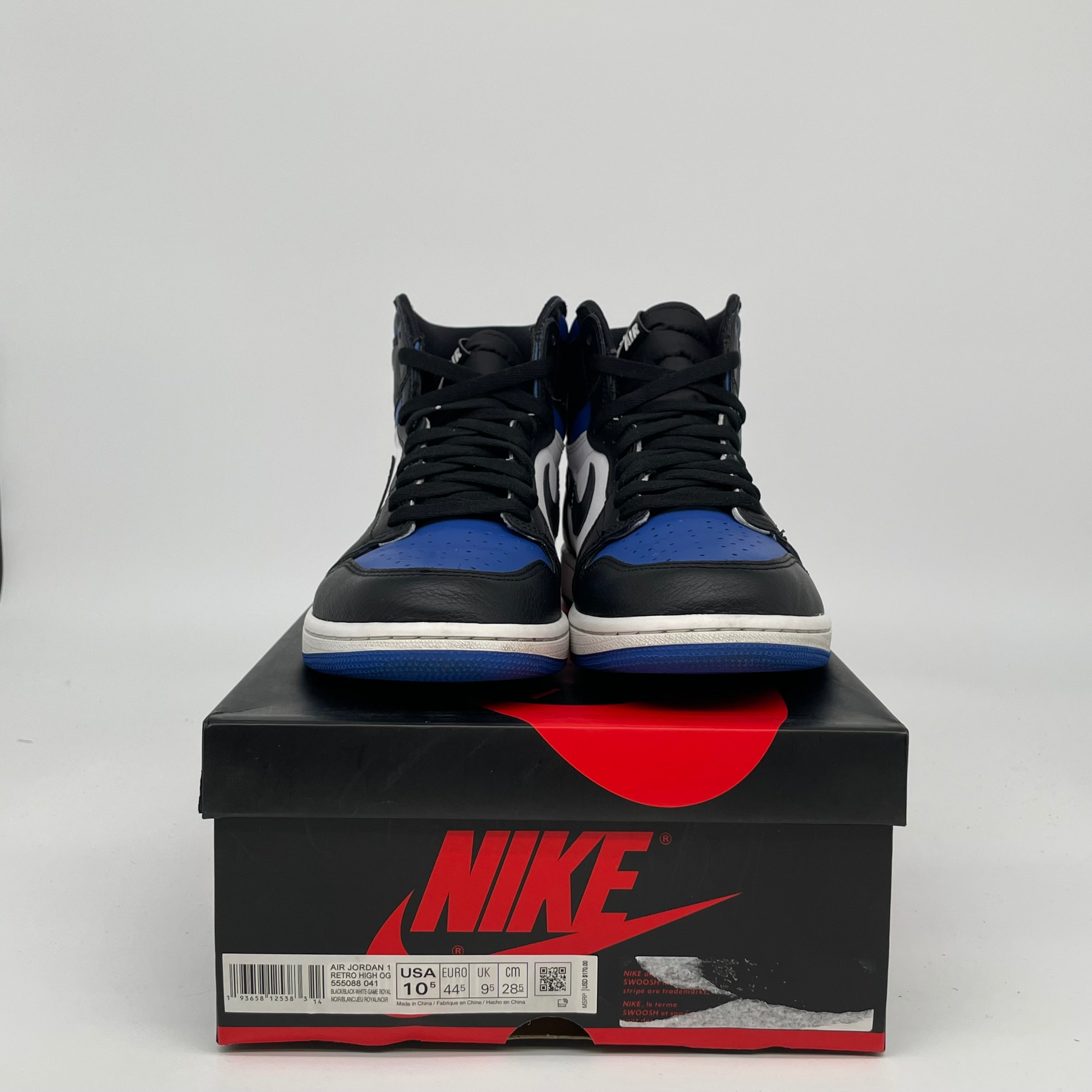 AIR JORDAN 1 ROYAL TOE SIZE 10.5 555088-041