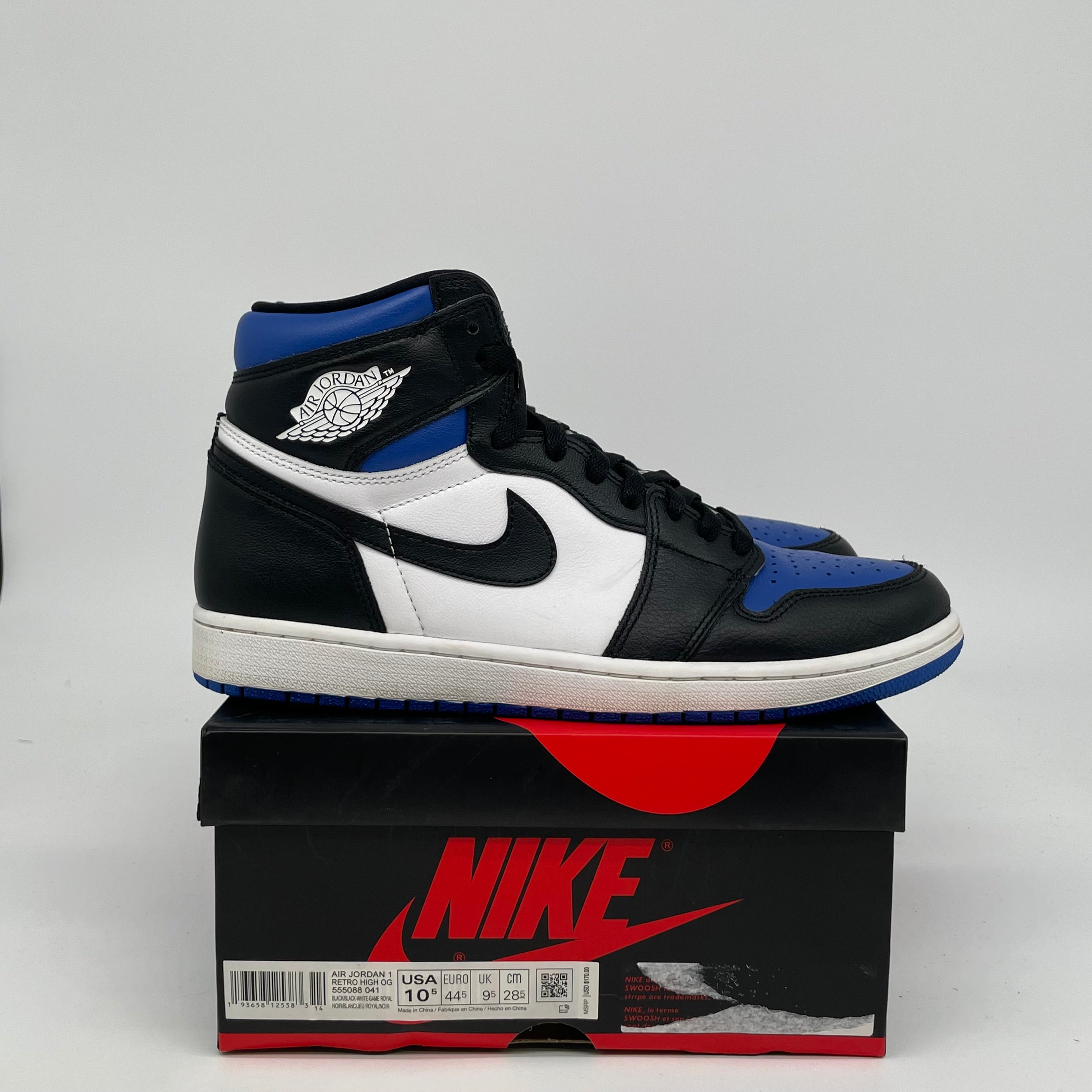 AIR JORDAN 1 ROYAL TOE SIZE 10.5 555088-041