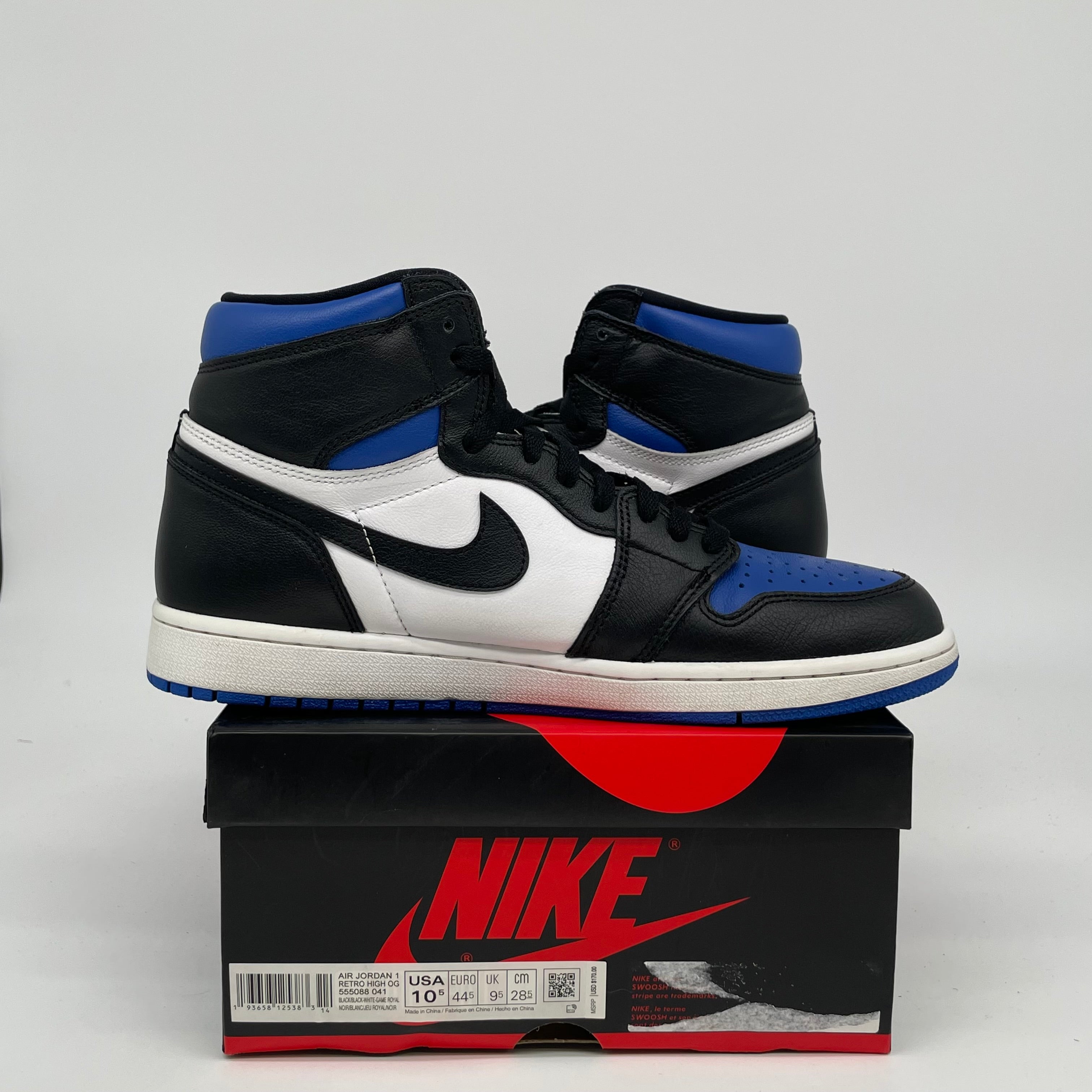 AIR JORDAN 1 ROYAL TOE SIZE 10.5 555088-041