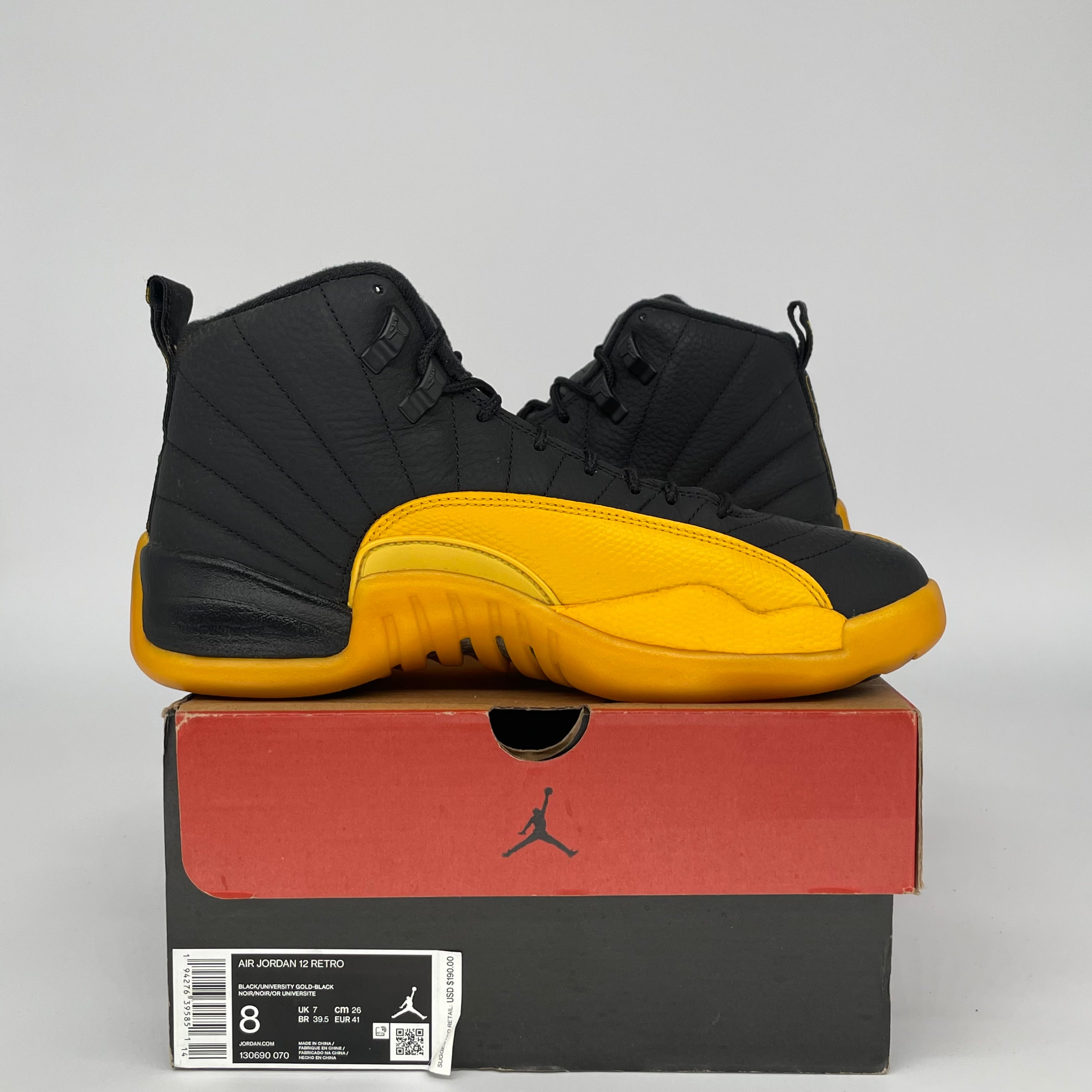 AIR JORDAN 12 UNIVERSITY GOLD SIZE 8 130690-070