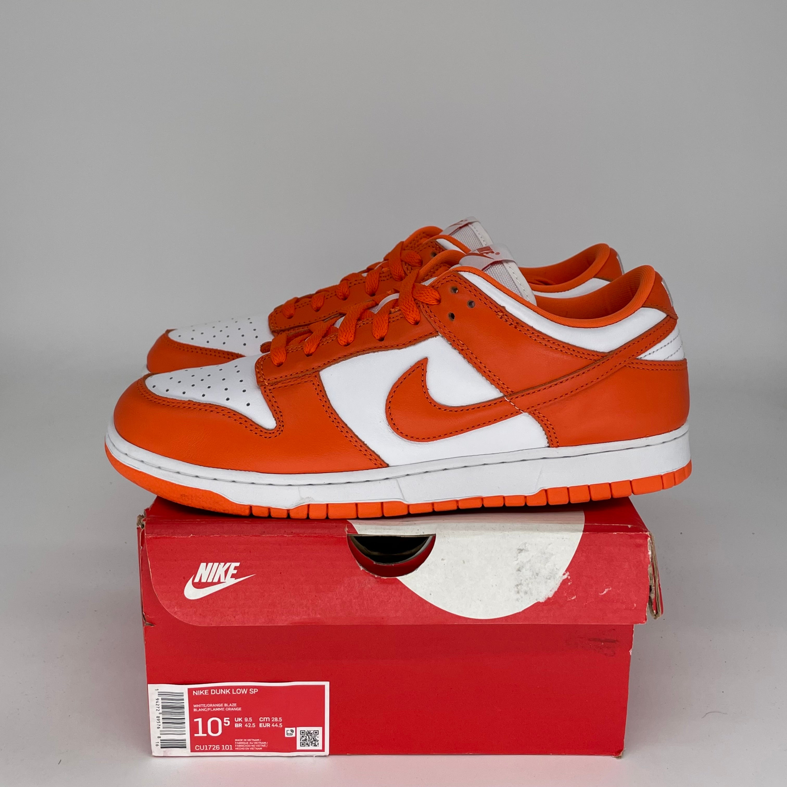 NIKE DUNK LOW SYRACUSE SIZE 10.5 CU1726-101