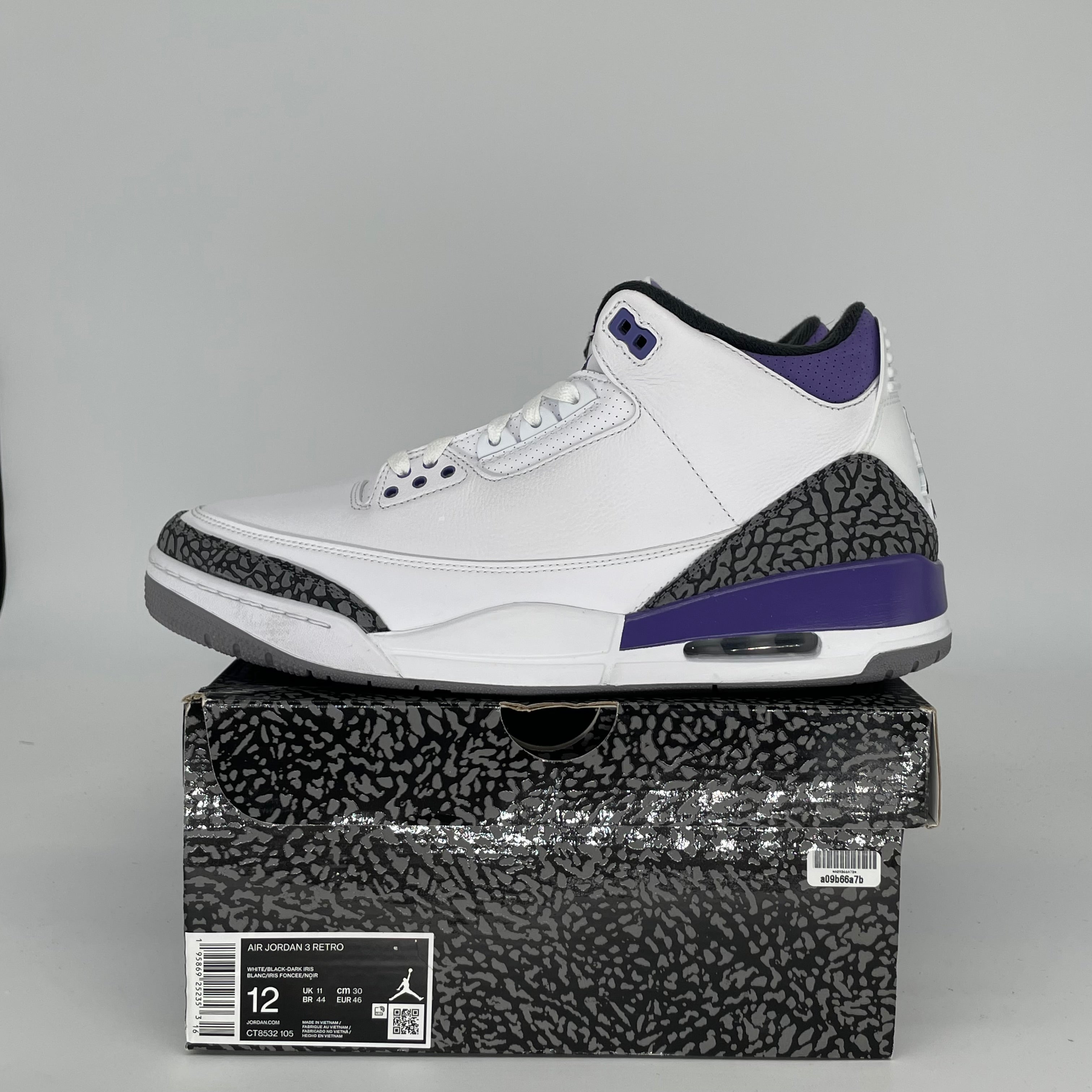 AIR JORDAN 3 DARK IRIS SIZE 12 CT8532-105