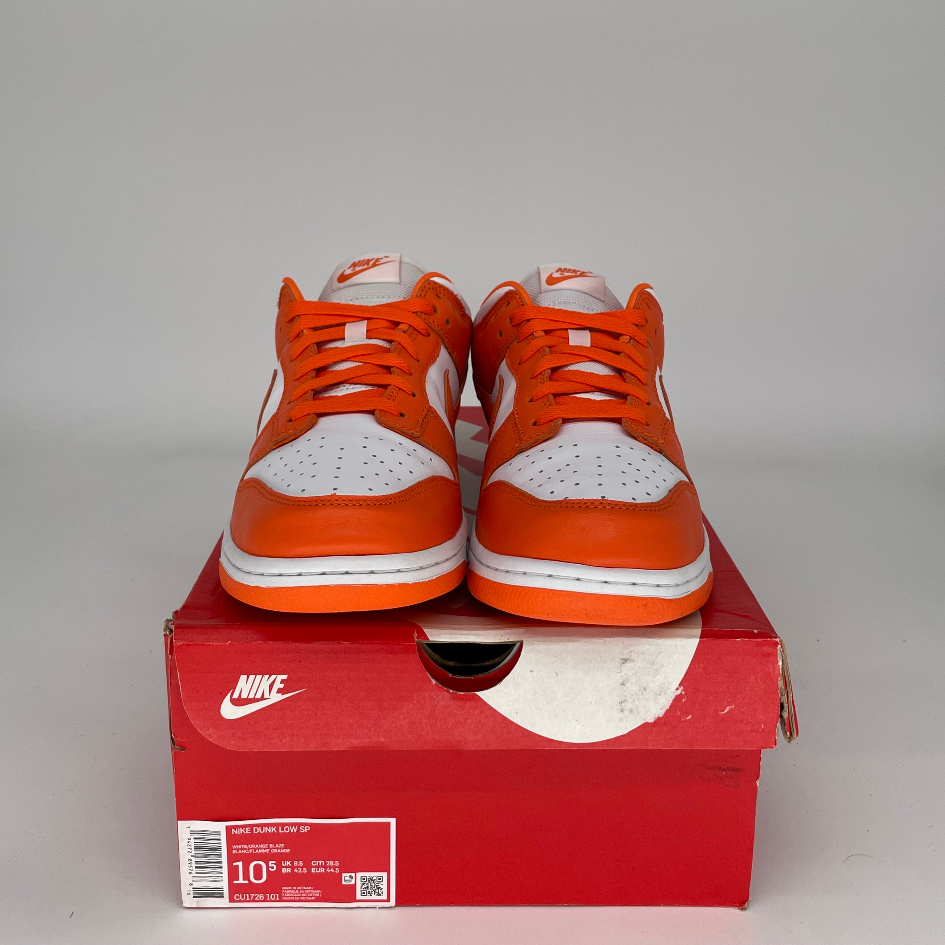 NIKE DUNK LOW SYRACUSE SIZE 10.5 CU1726-101