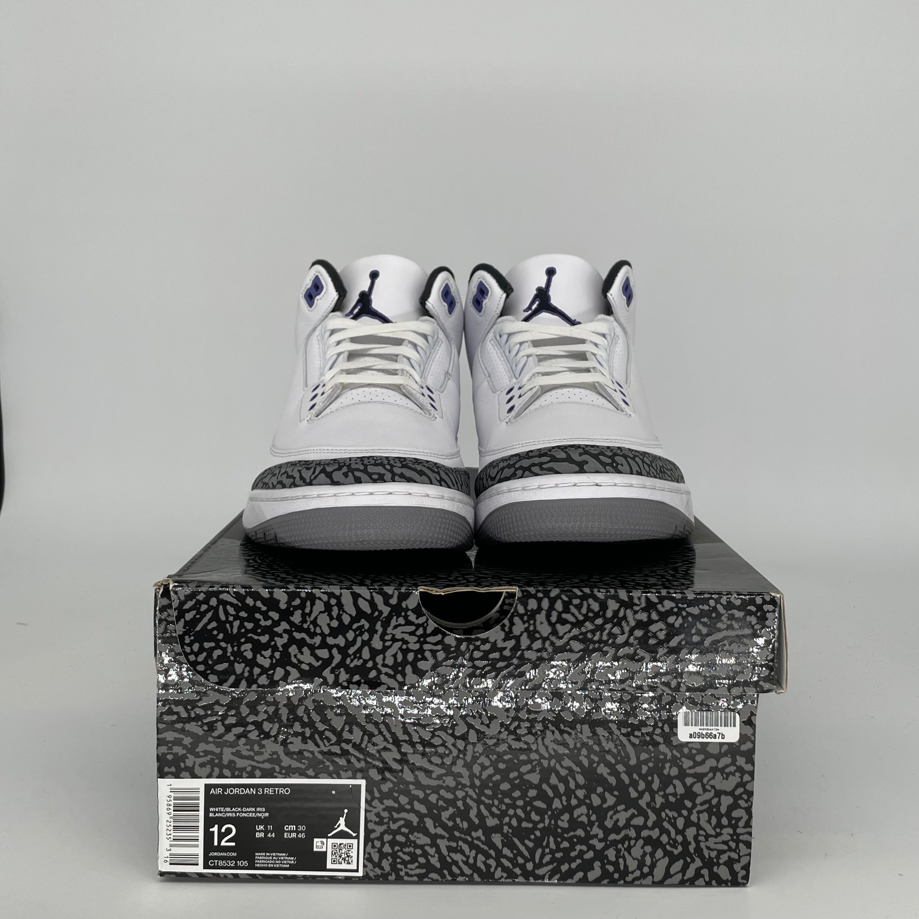 AIR JORDAN 3 DARK IRIS SIZE 12 CT8532-105