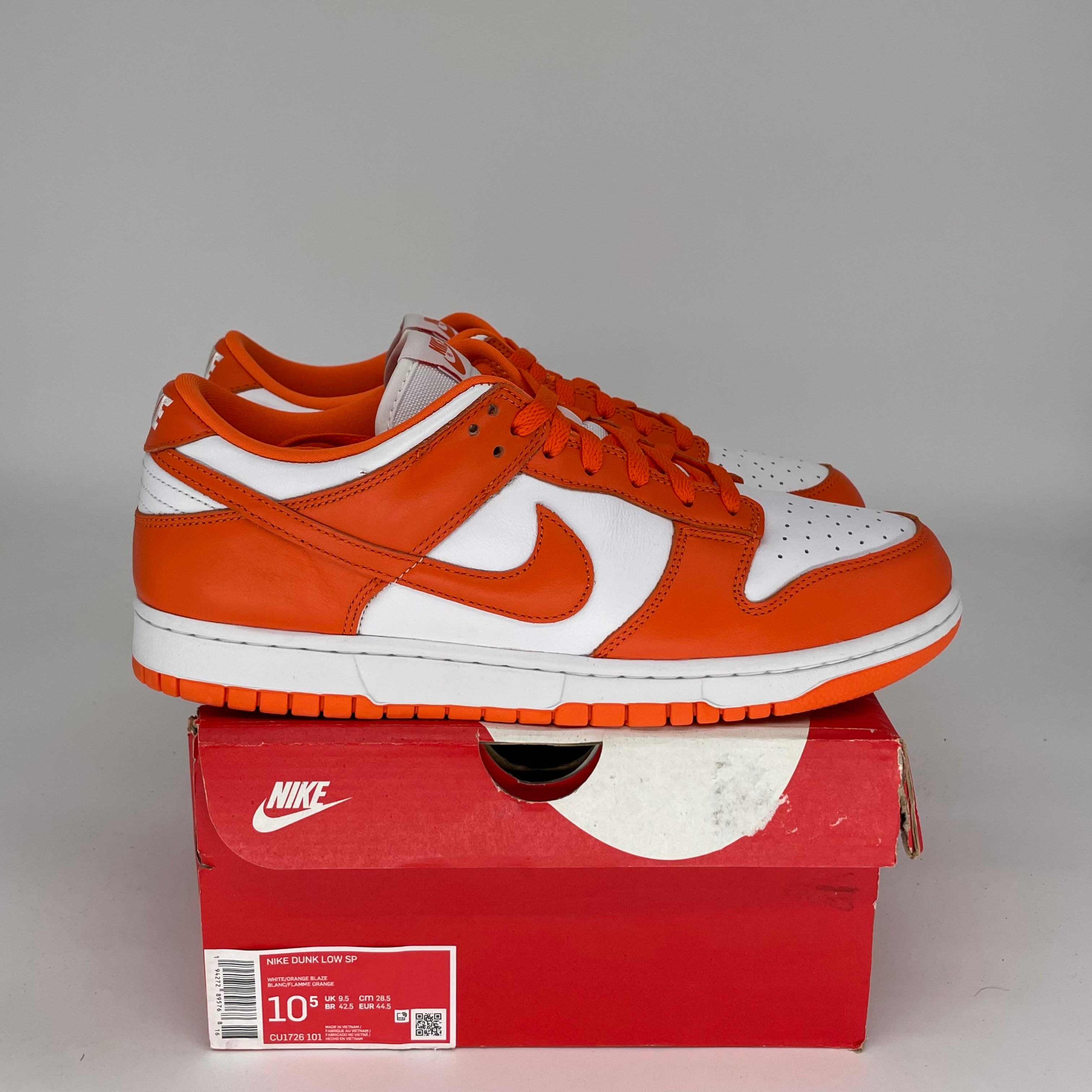 NIKE DUNK LOW SYRACUSE SIZE 10.5 CU1726-101