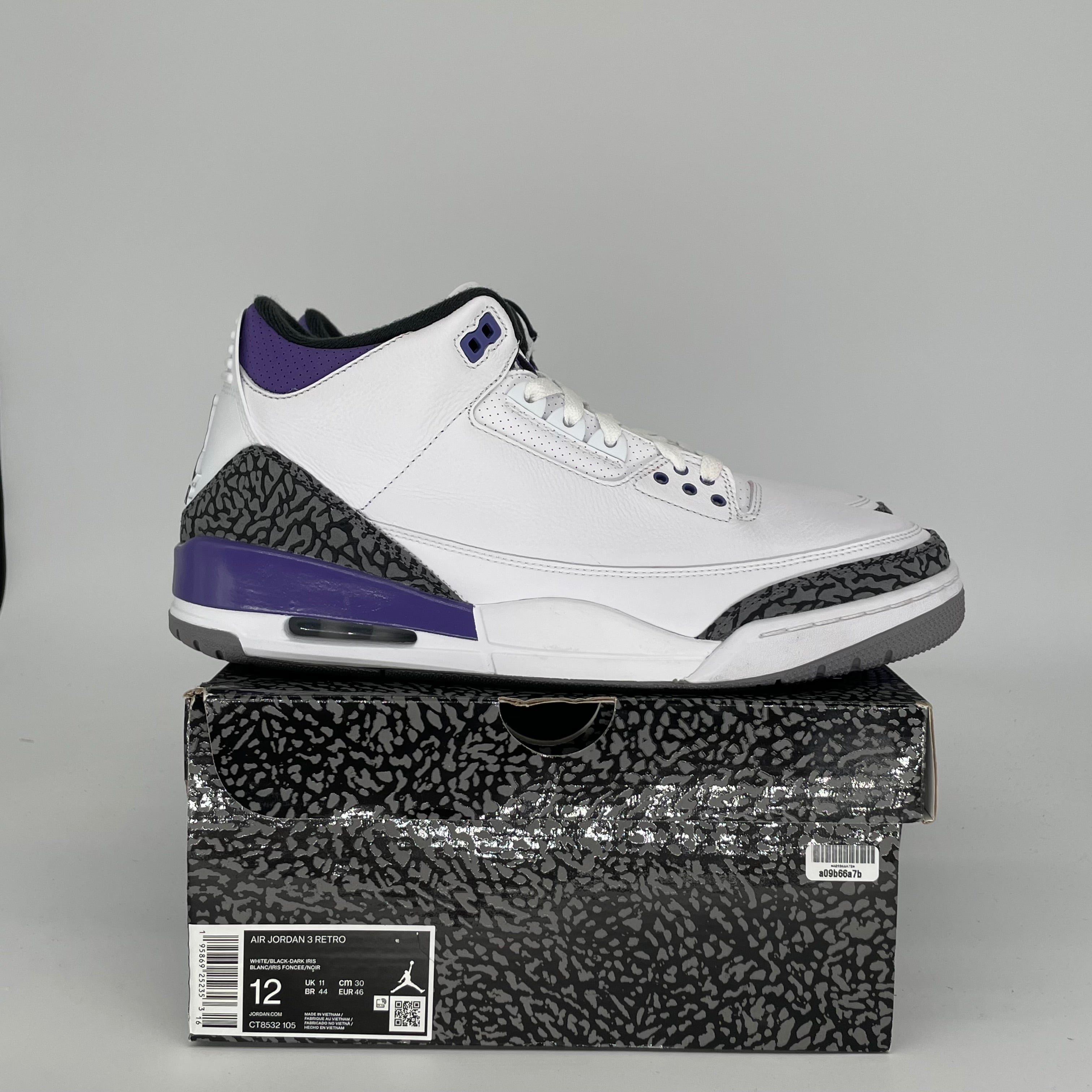 AIR JORDAN 3 DARK IRIS SIZE 12 CT8532-105