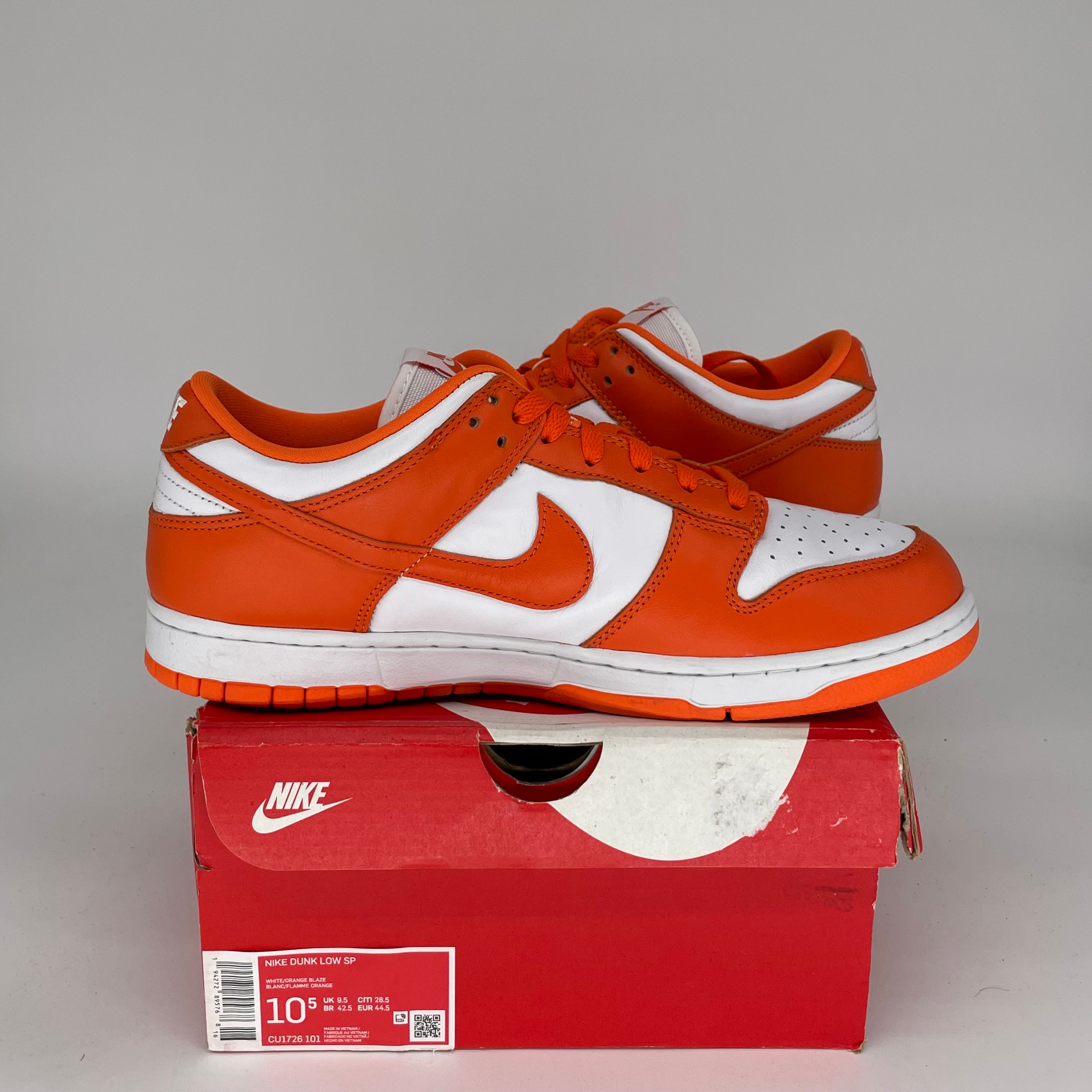 NIKE DUNK LOW SYRACUSE SIZE 10.5 CU1726-101