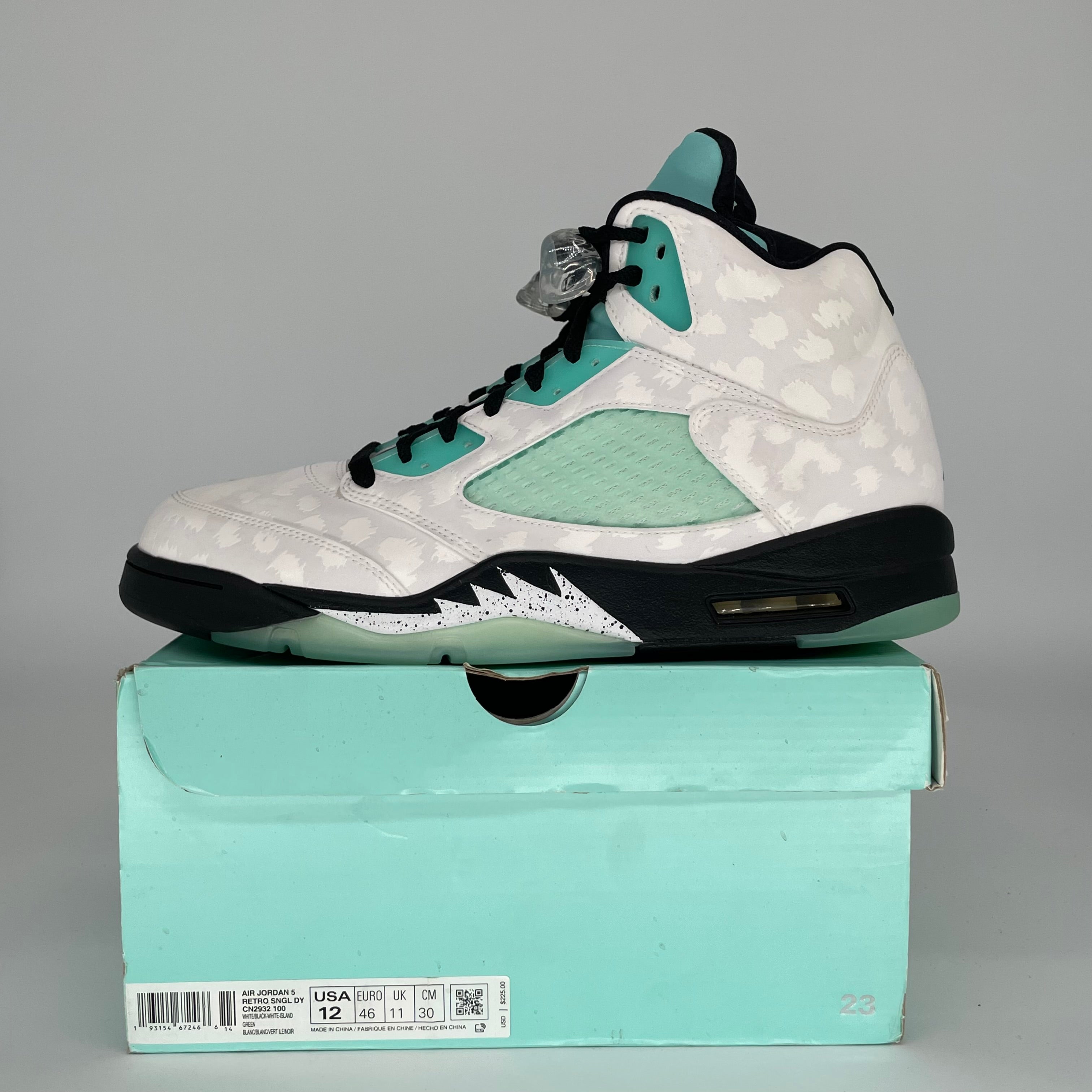 AIR JORDAN 5 ISLAND GREEN SIZE 12 CN2932-100