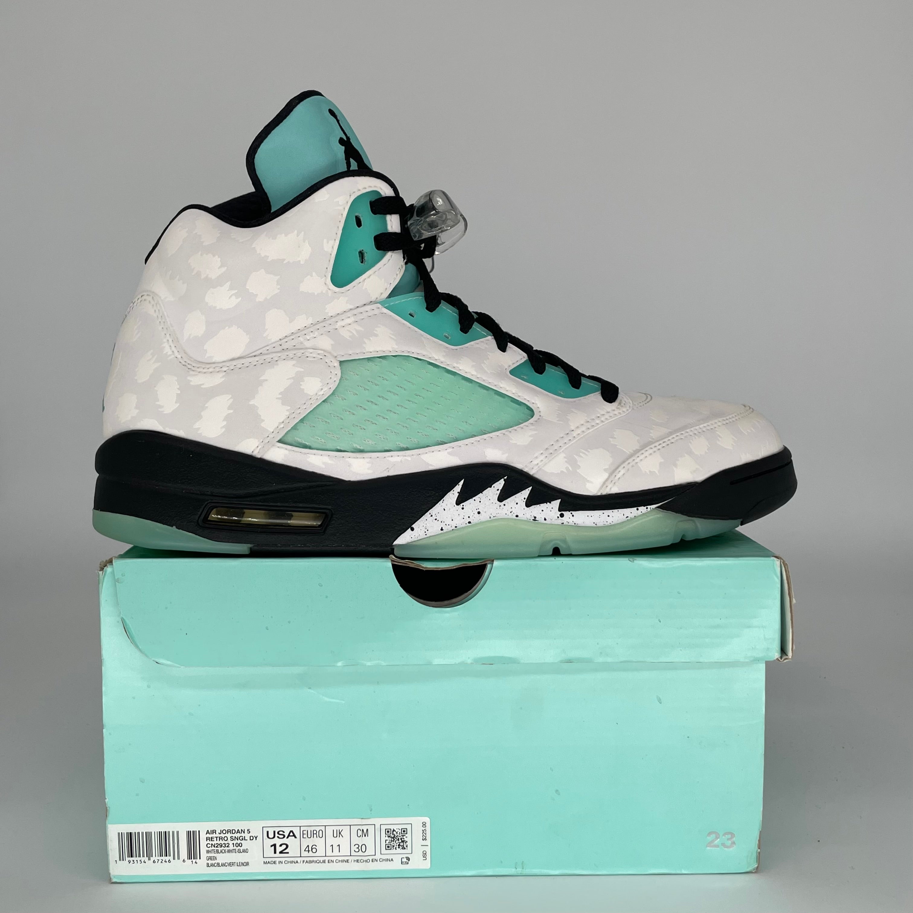 AIR JORDAN 5 ISLAND GREEN SIZE 12 CN2932-100