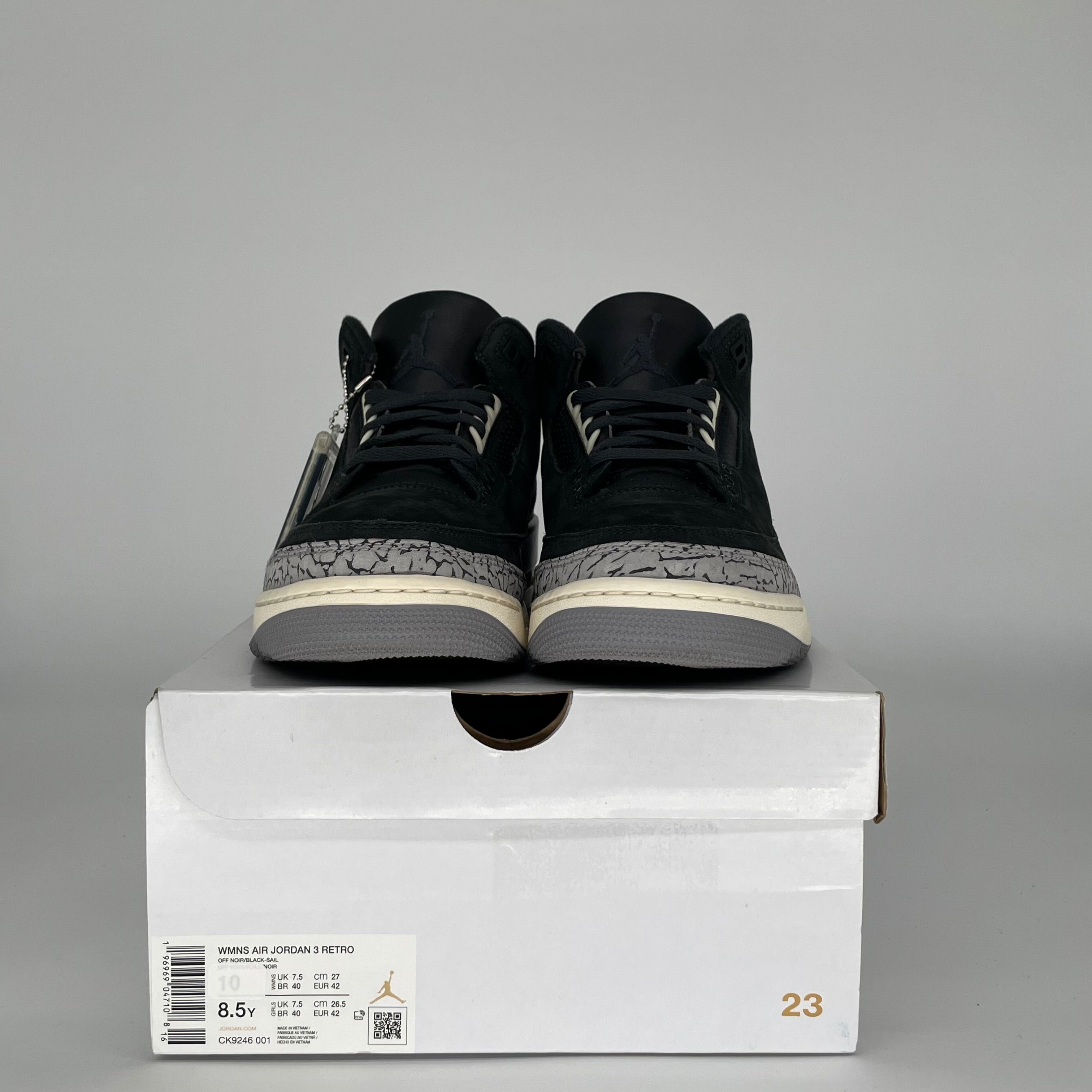 AIR JORDAN 3 OFF NOIR W SIZE 8.5/10W CK9246-001