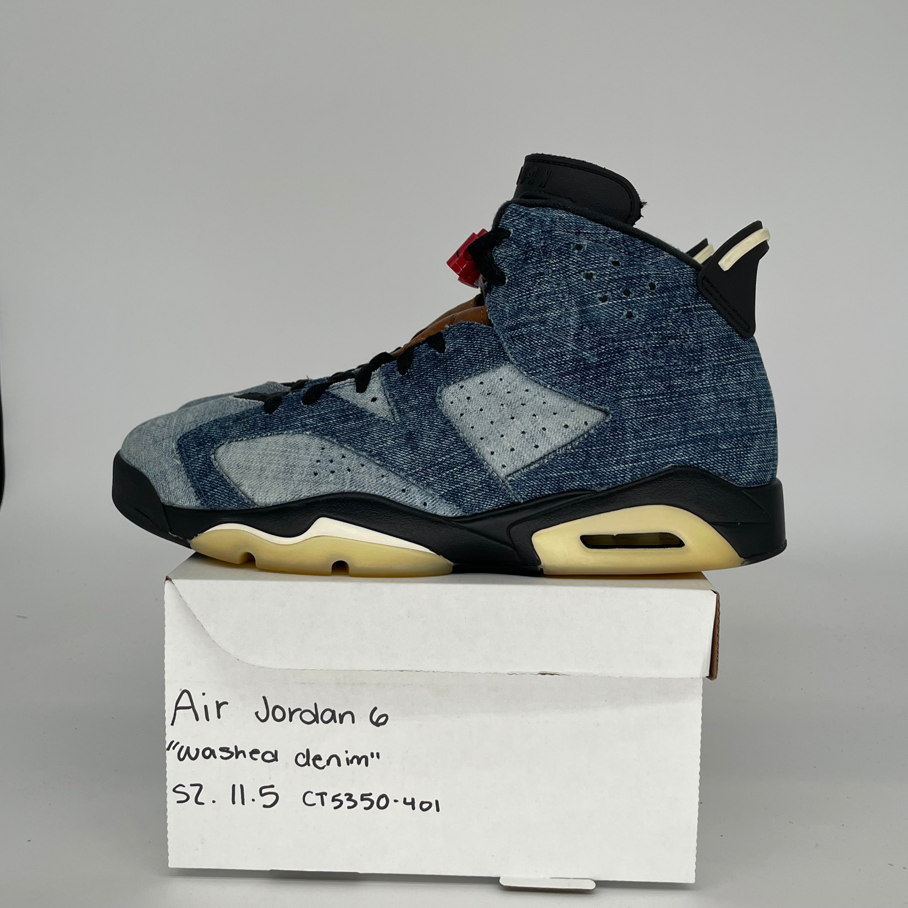 AIR JORDAN 6 WASHED DENIM SIZE 11.5 CT5350-401