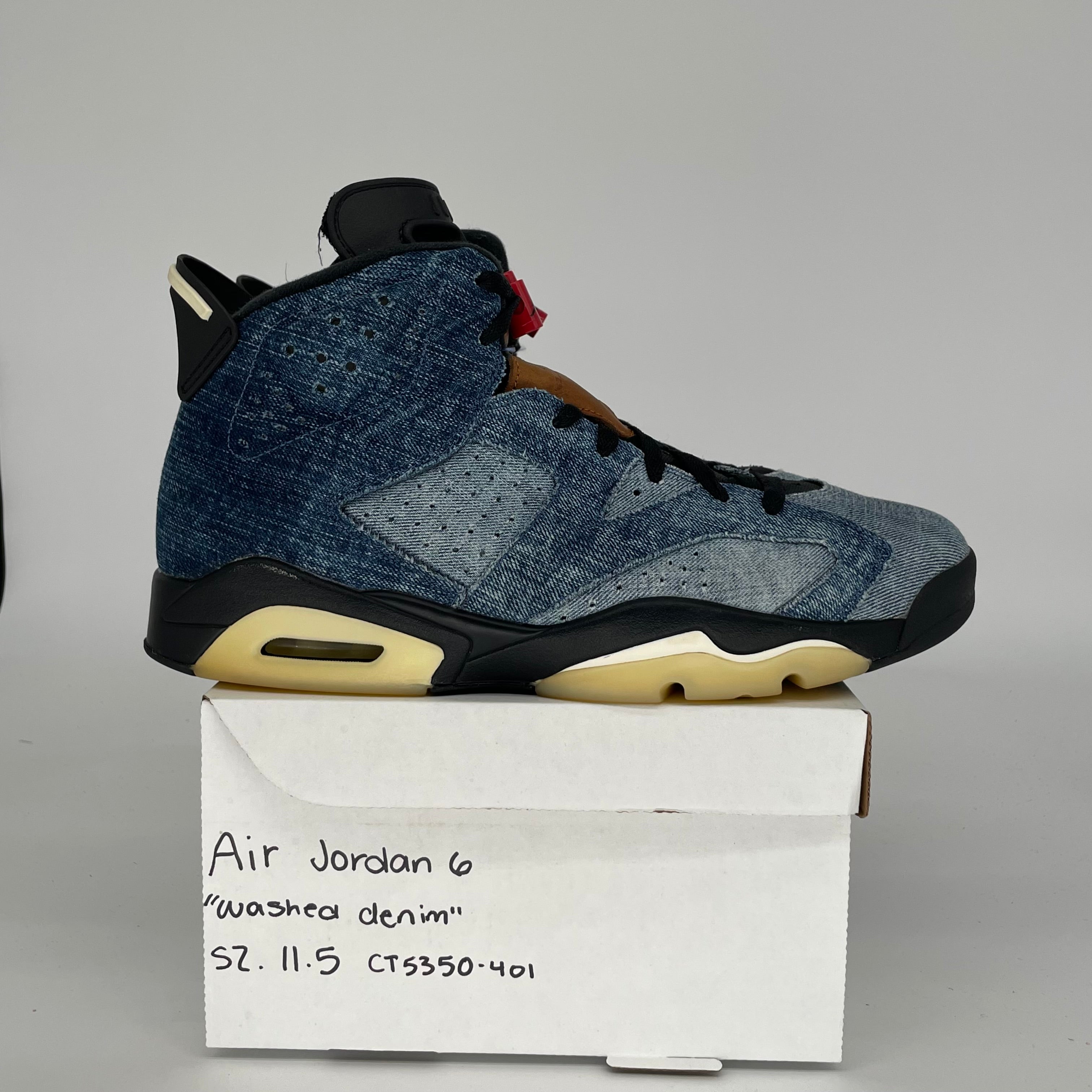 AIR JORDAN 6 WASHED DENIM SIZE 11.5 CT5350-401