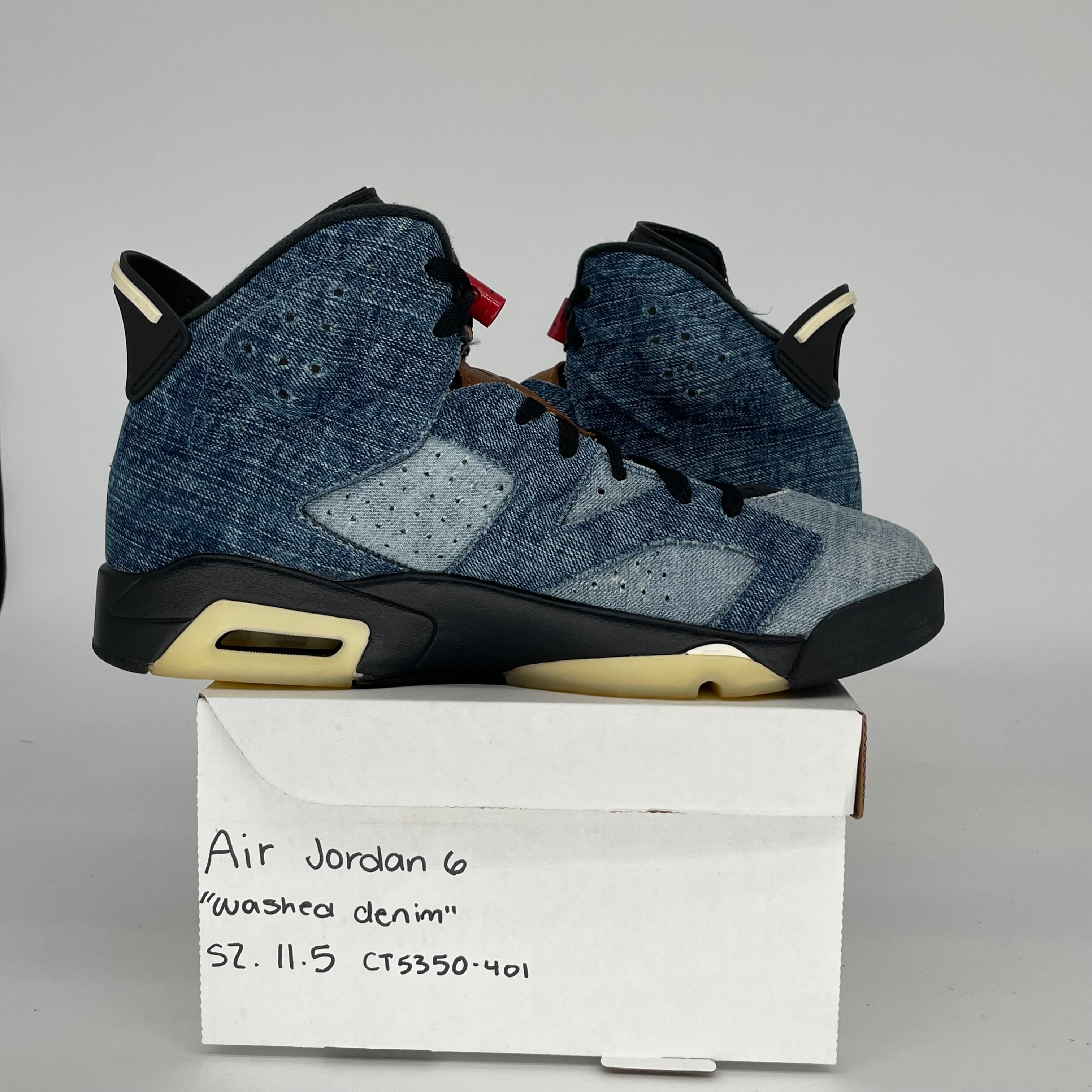 AIR JORDAN 6 WASHED DENIM SIZE 11.5 CT5350-401