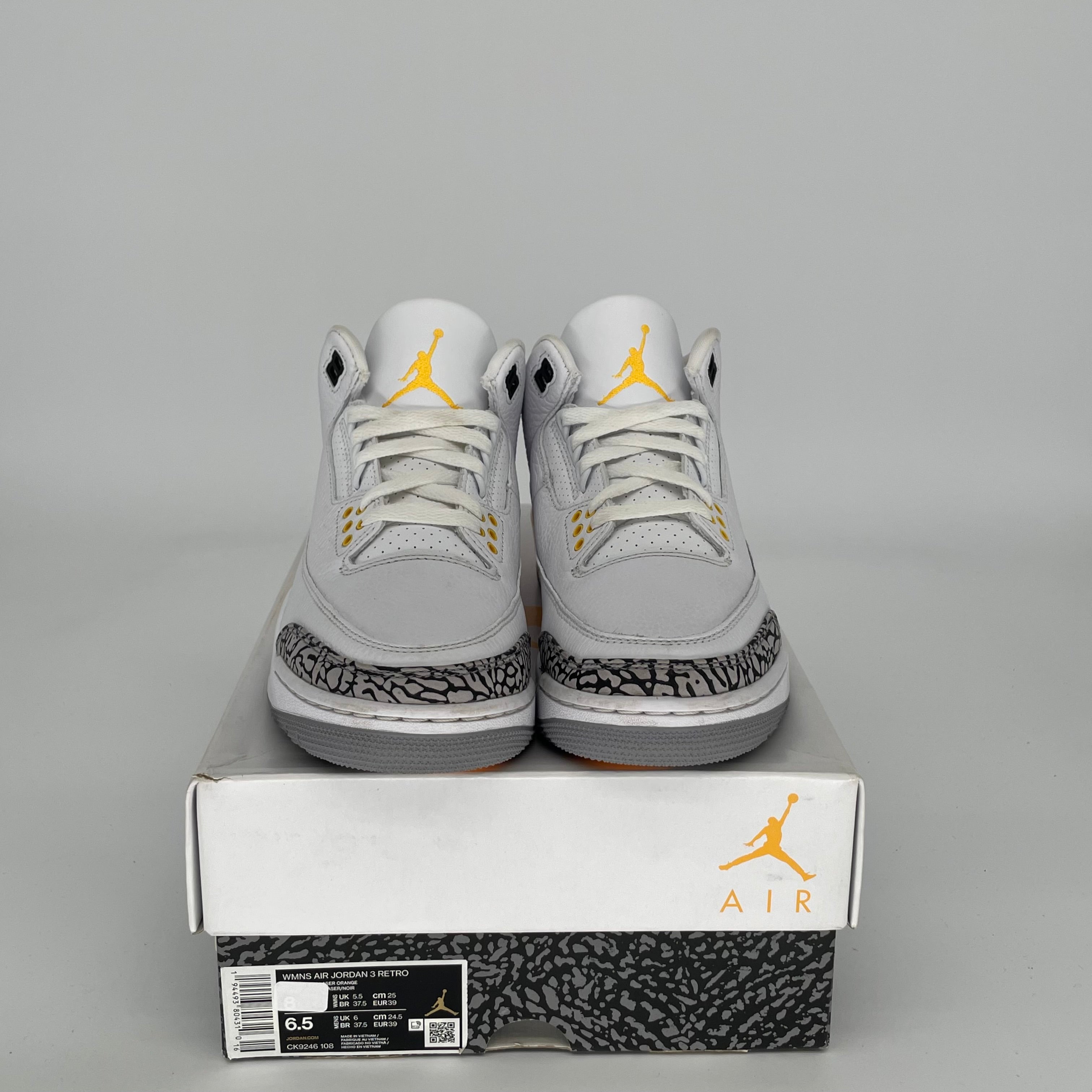 AIR JORDAN 3 LASER ORANGE W SIZE 6.5/8W CK9246-108