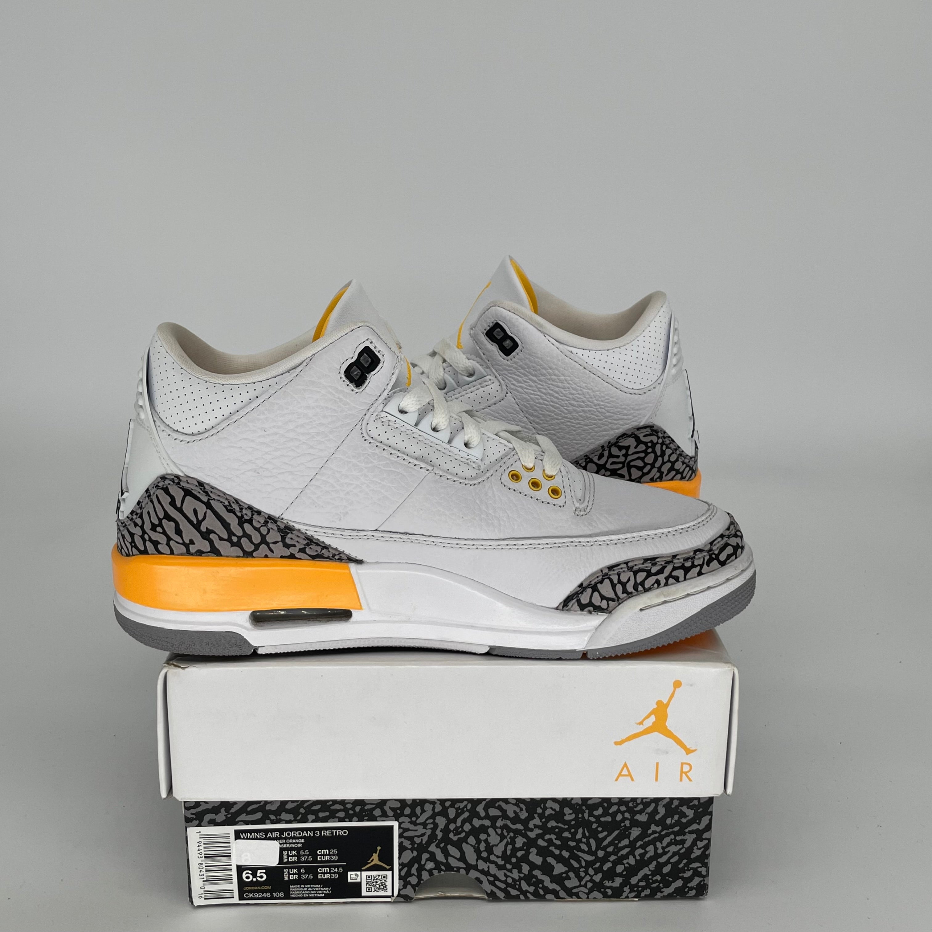 AIR JORDAN 3 LASER ORANGE W SIZE 6.5/8W CK9246-108