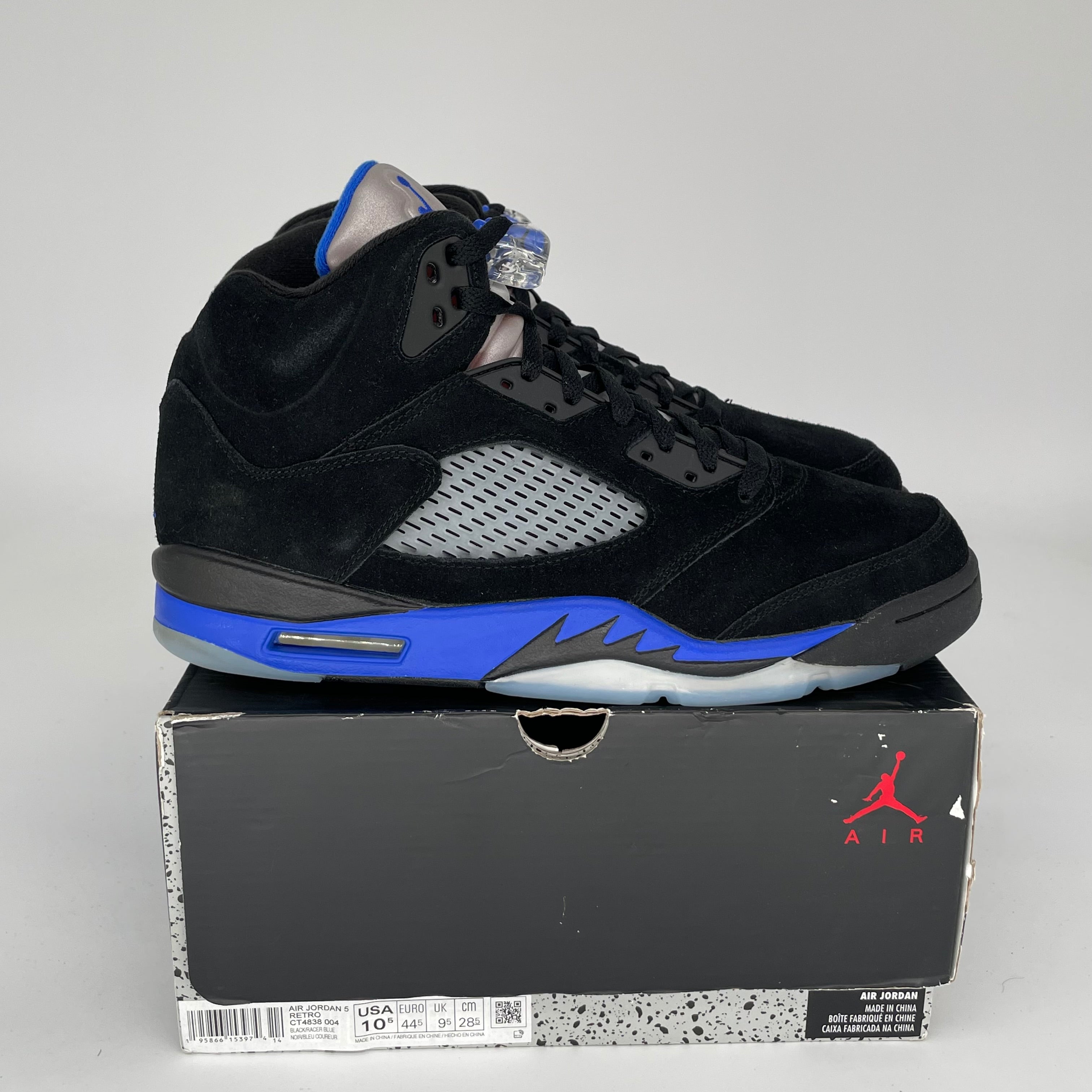 AIR JORDAN 5 RACER BLUE SIZE 10.5 CT4838-004