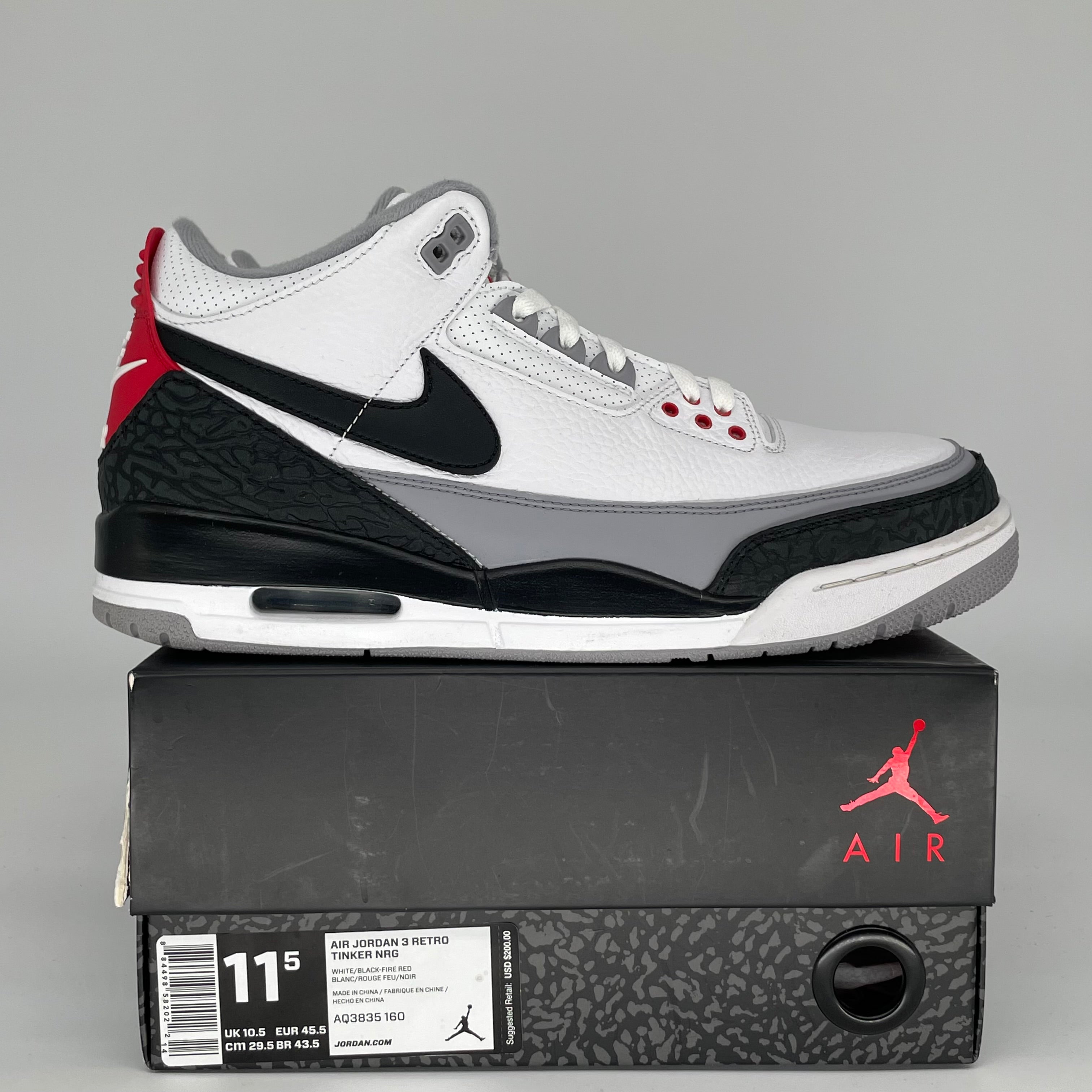 AIR JORDAN 3 TINKER HATFIELD SIZE 11.5 AQ3835-160