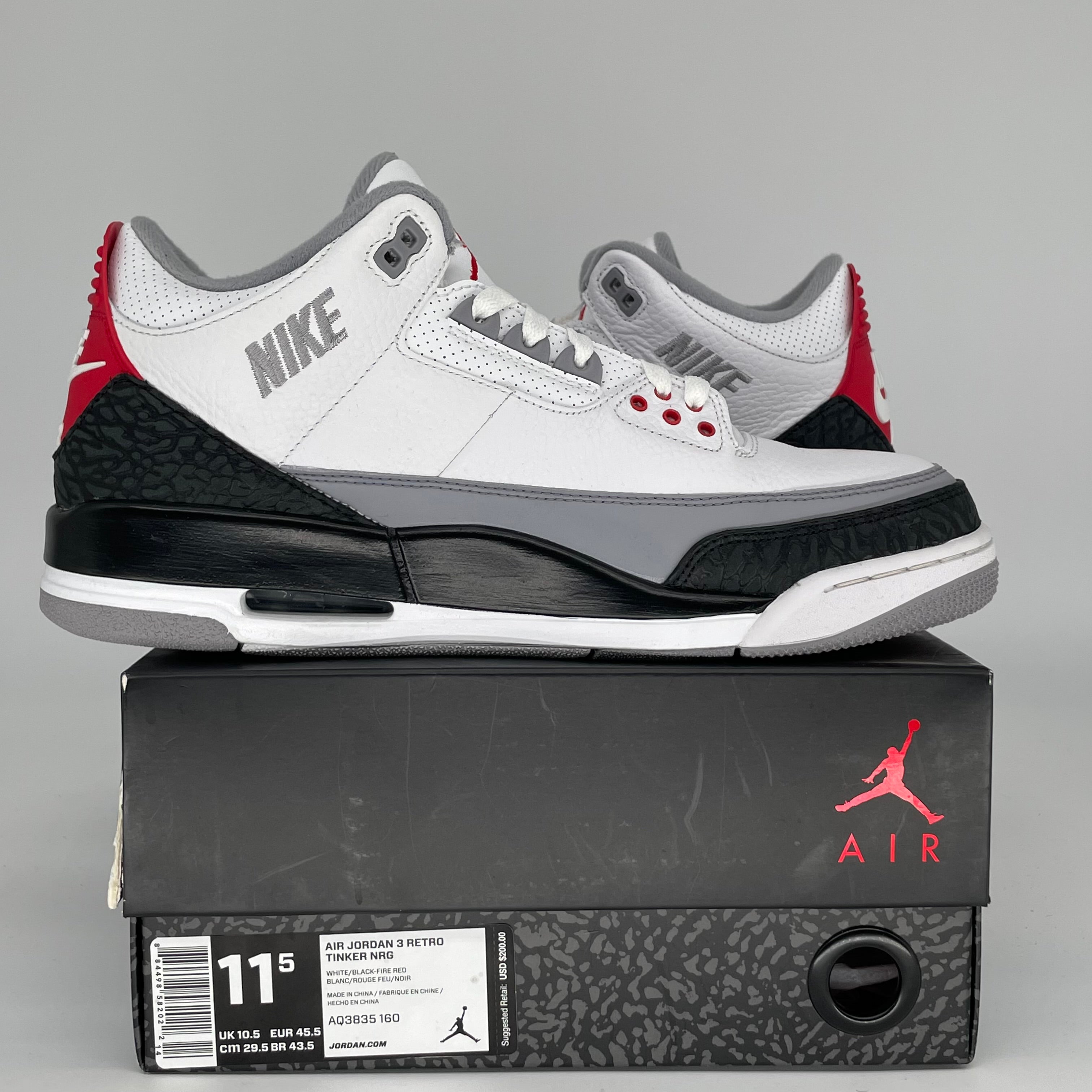 AIR JORDAN 3 TINKER HATFIELD SIZE 11.5 AQ3835-160