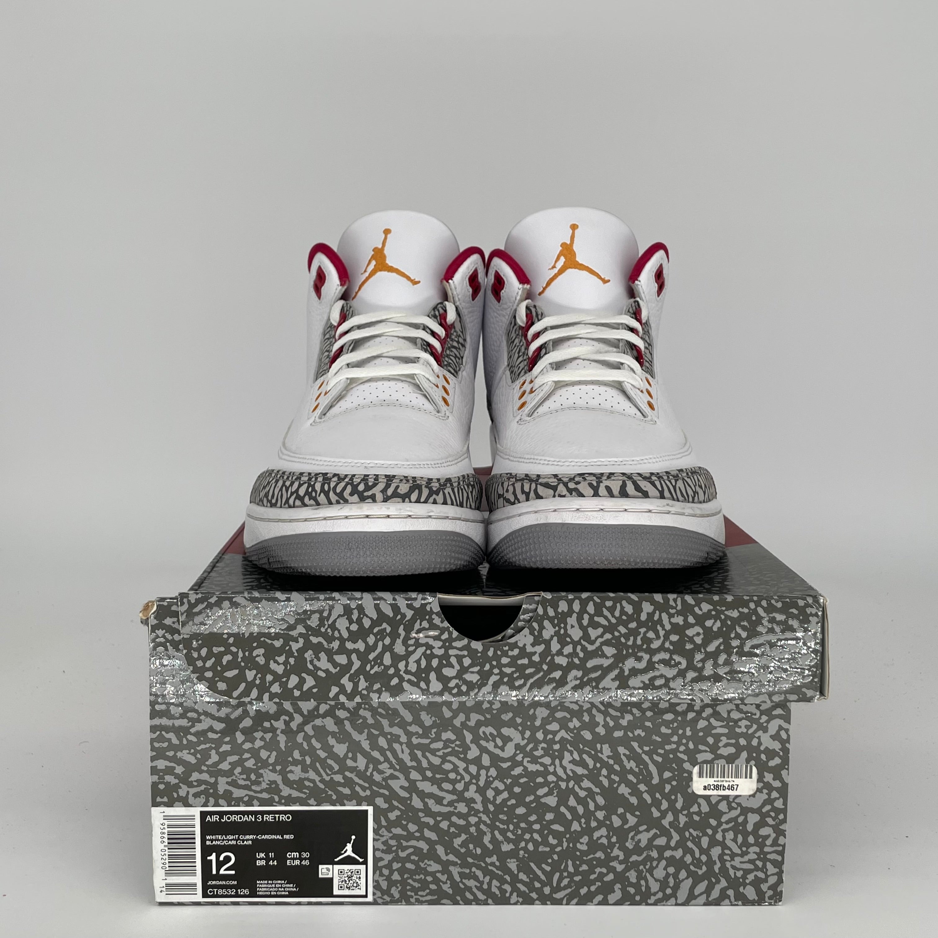 AIR JORDAN 3 CARDINAL SIZE 12 CT8532-126