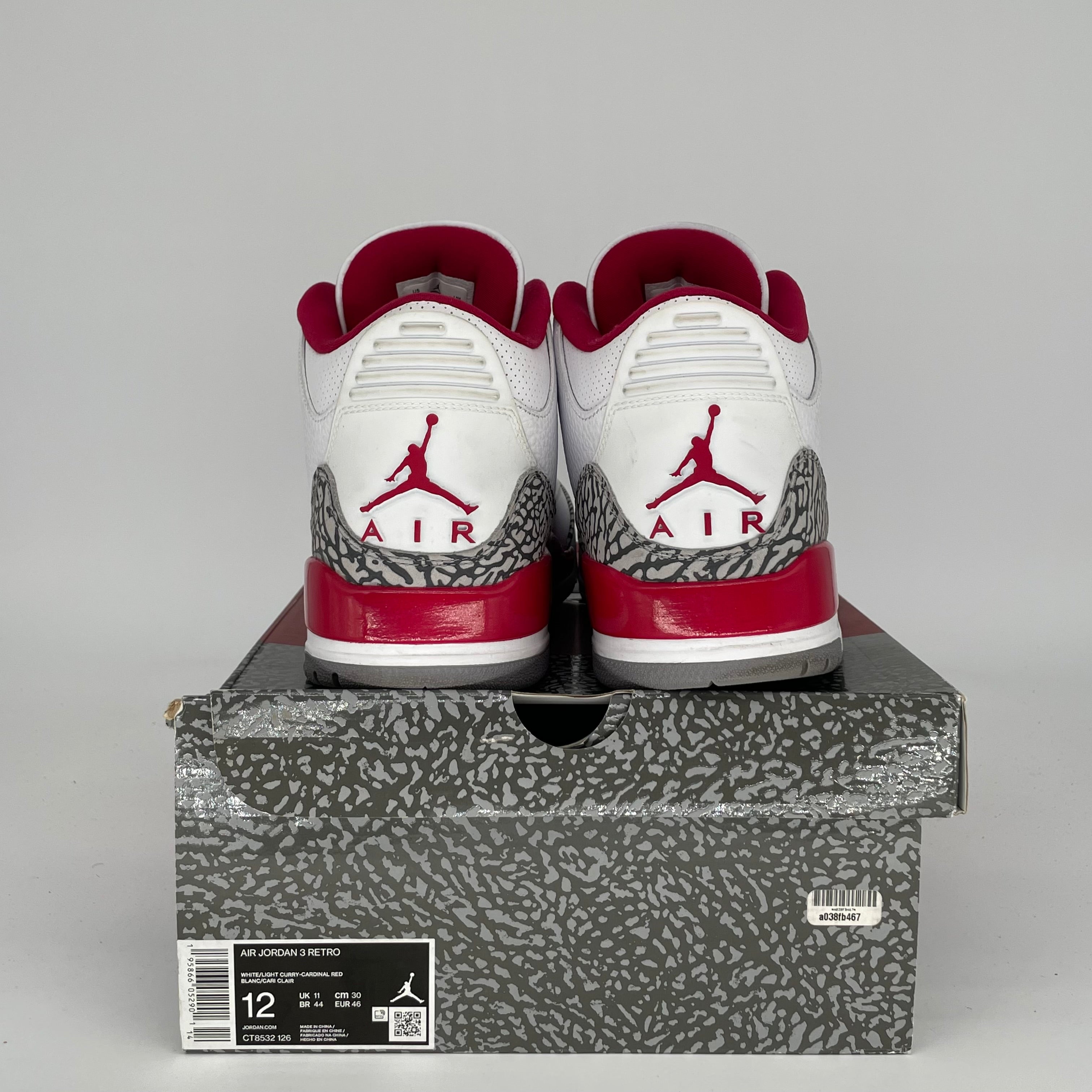 AIR JORDAN 3 CARDINAL SIZE 12 CT8532-126