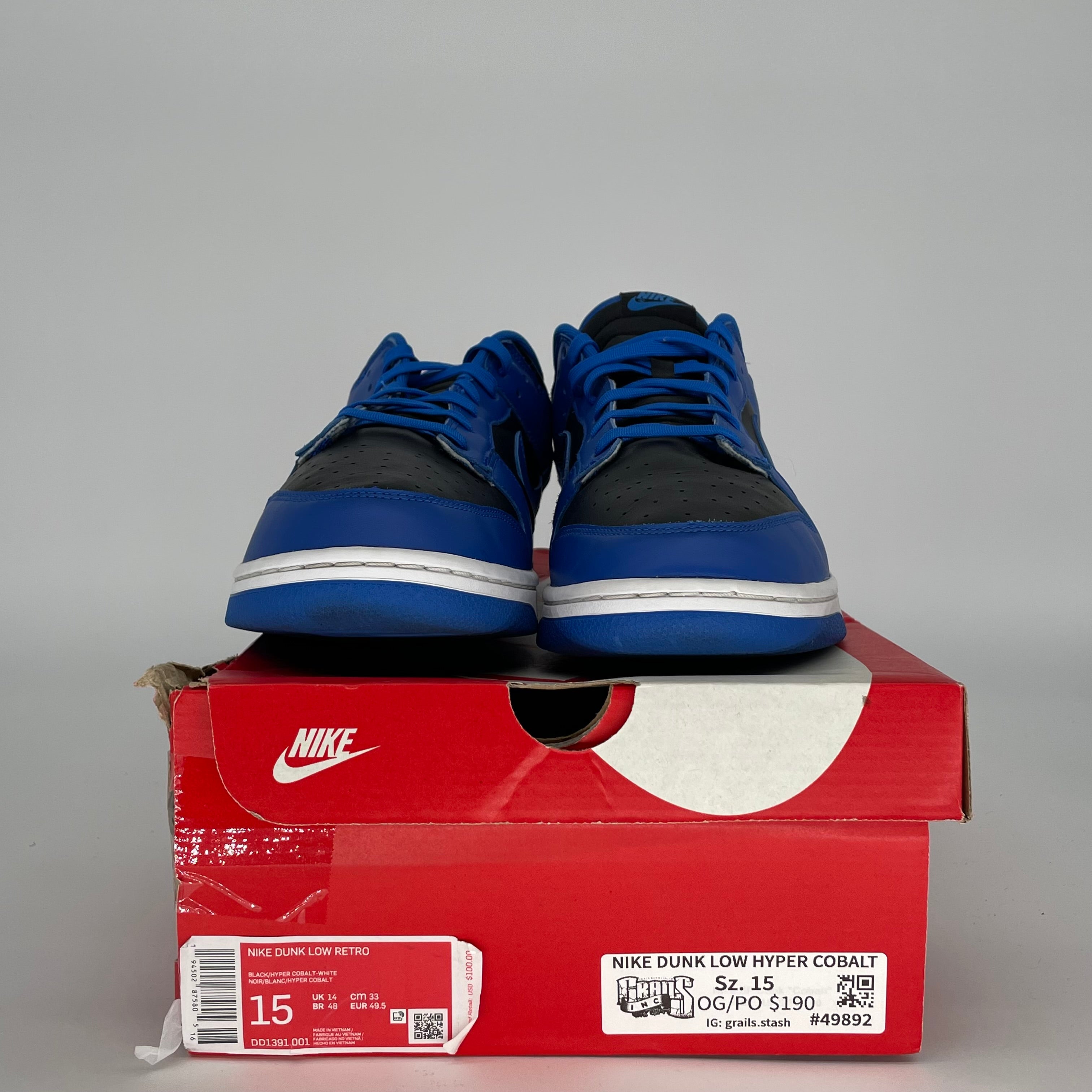 NIKE DUNK LOW COBALT SIZE 15 DD1391-001