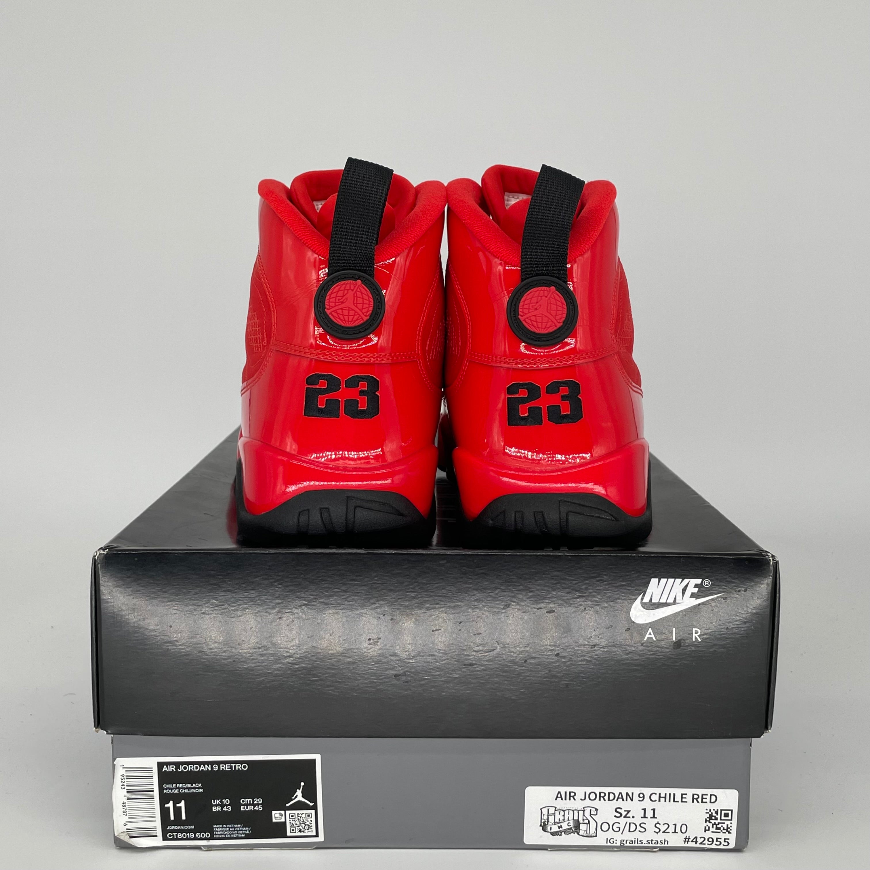 AIR JORDAN 9 CHILE RED SIZE 11 CT8019-600