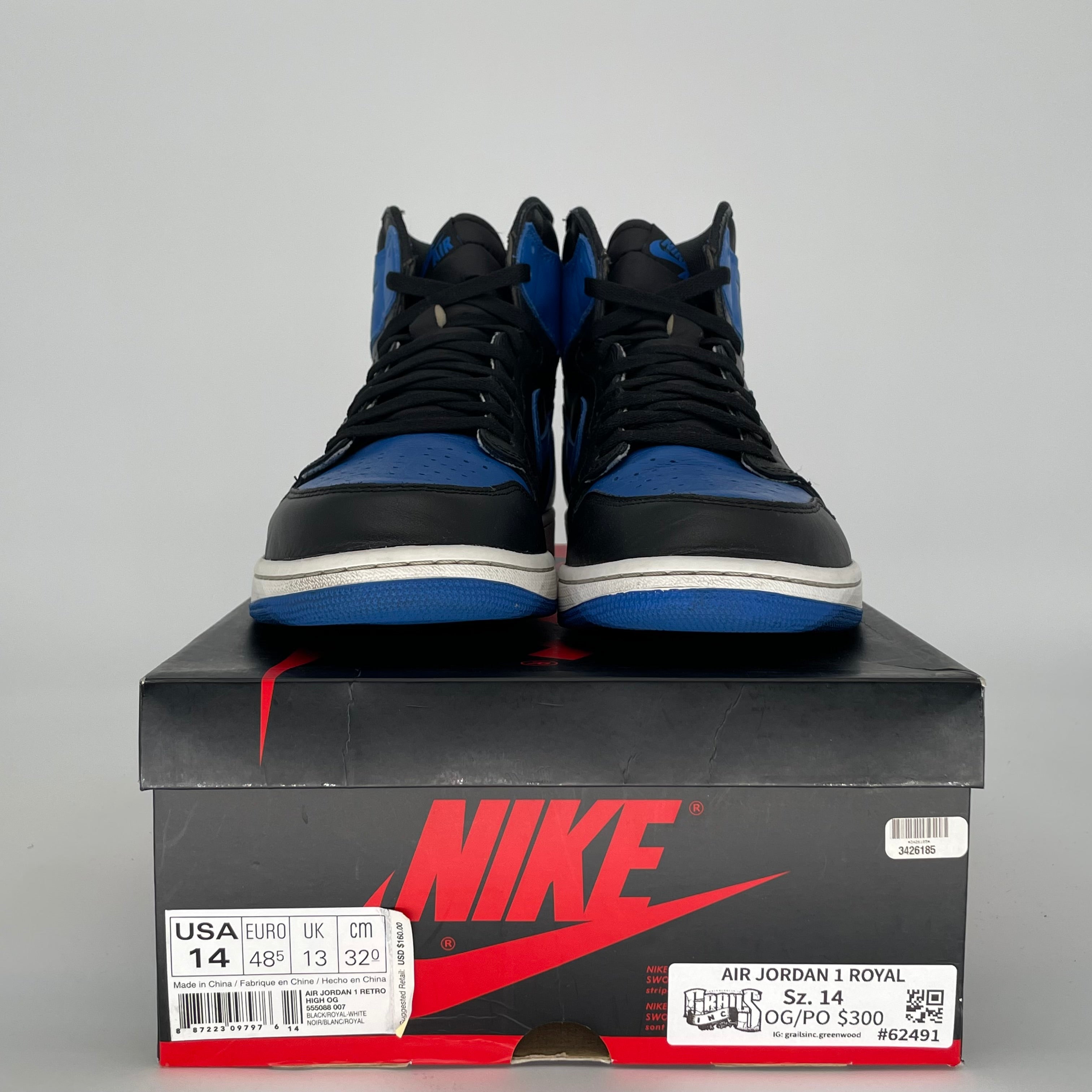 AIR JORDAN 1 ROYAL SIZE 14 555088-007