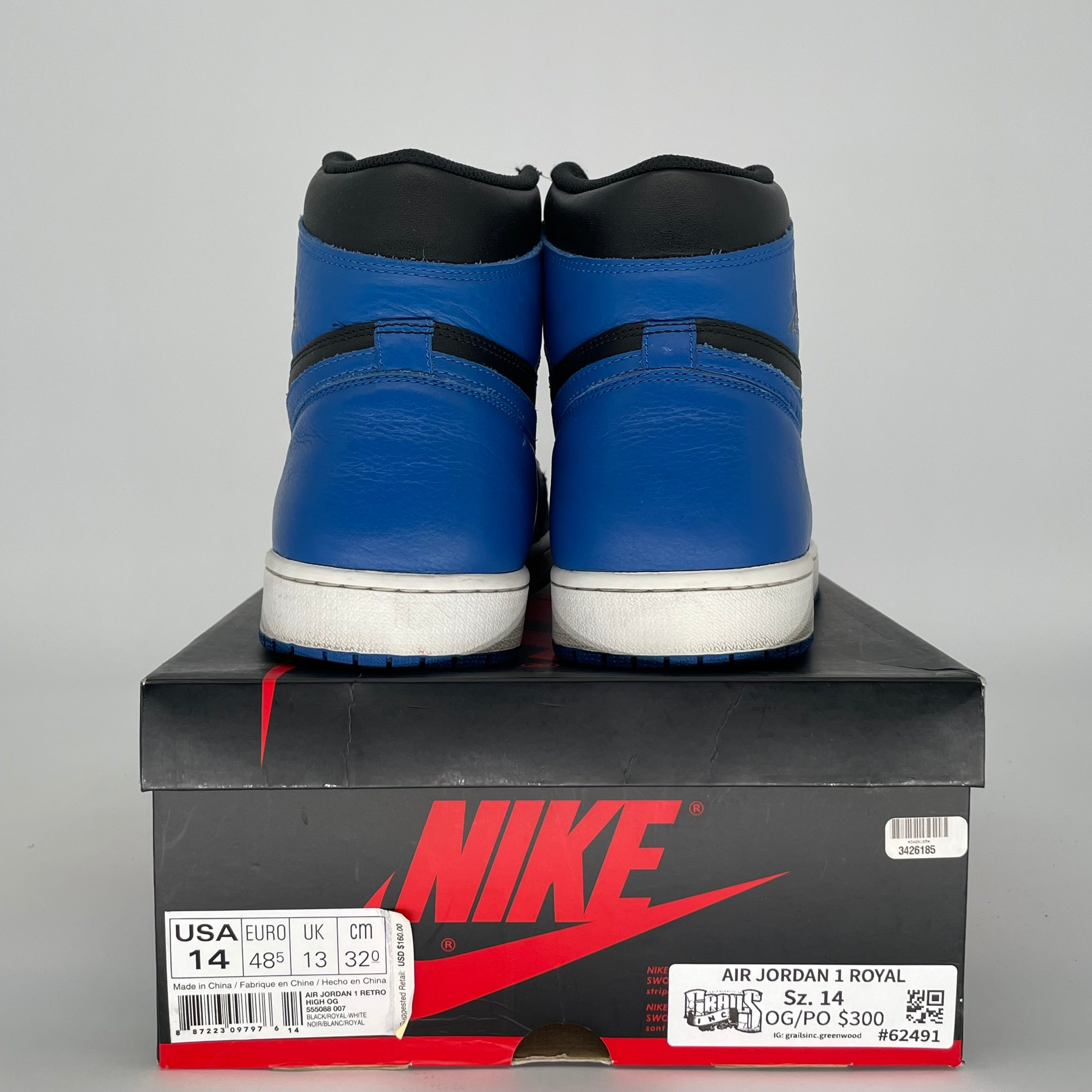 AIR JORDAN 1 ROYAL SIZE 14 555088-007