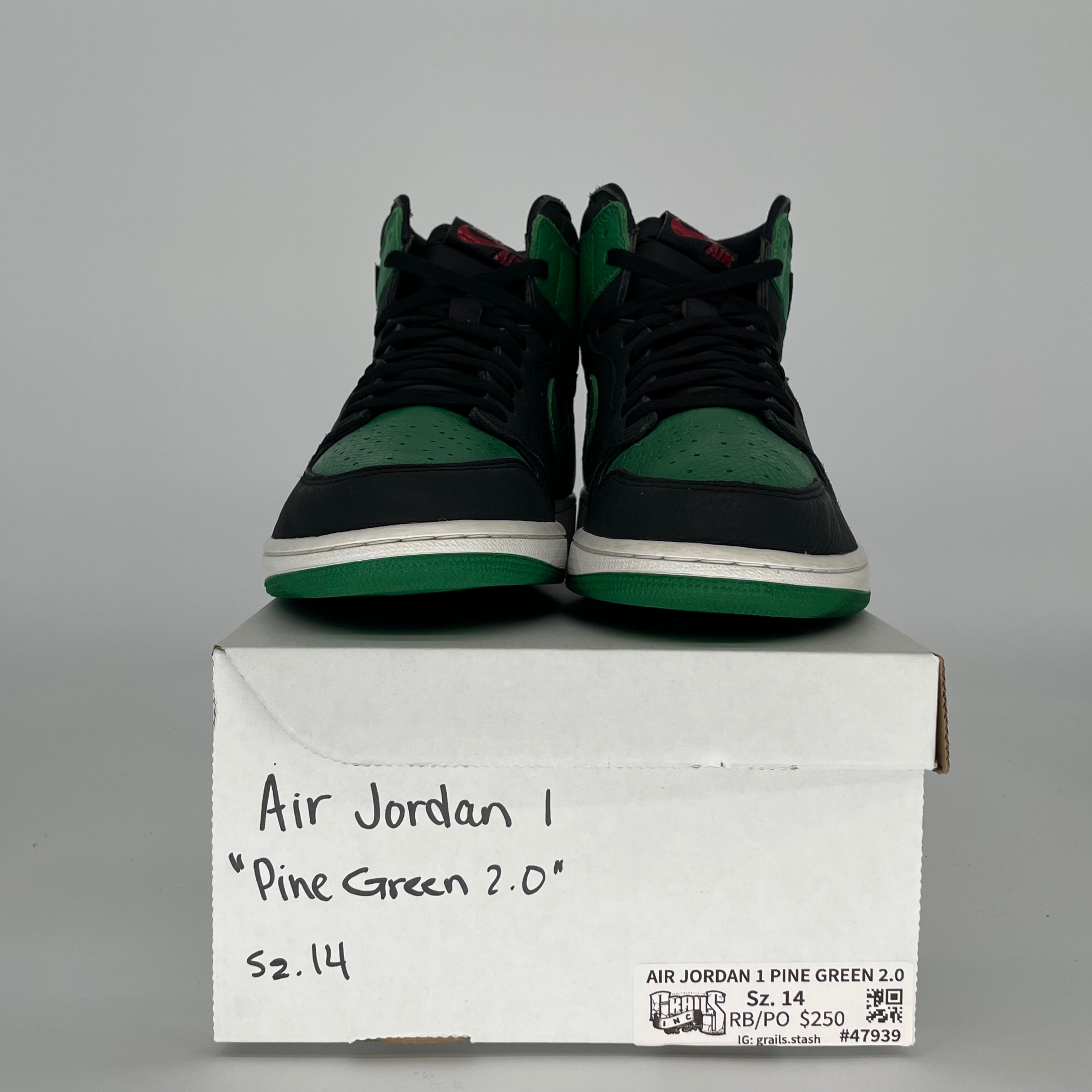 AIR JORDAN 1 PINE GREEN BLACK SIZE 14 555088-030