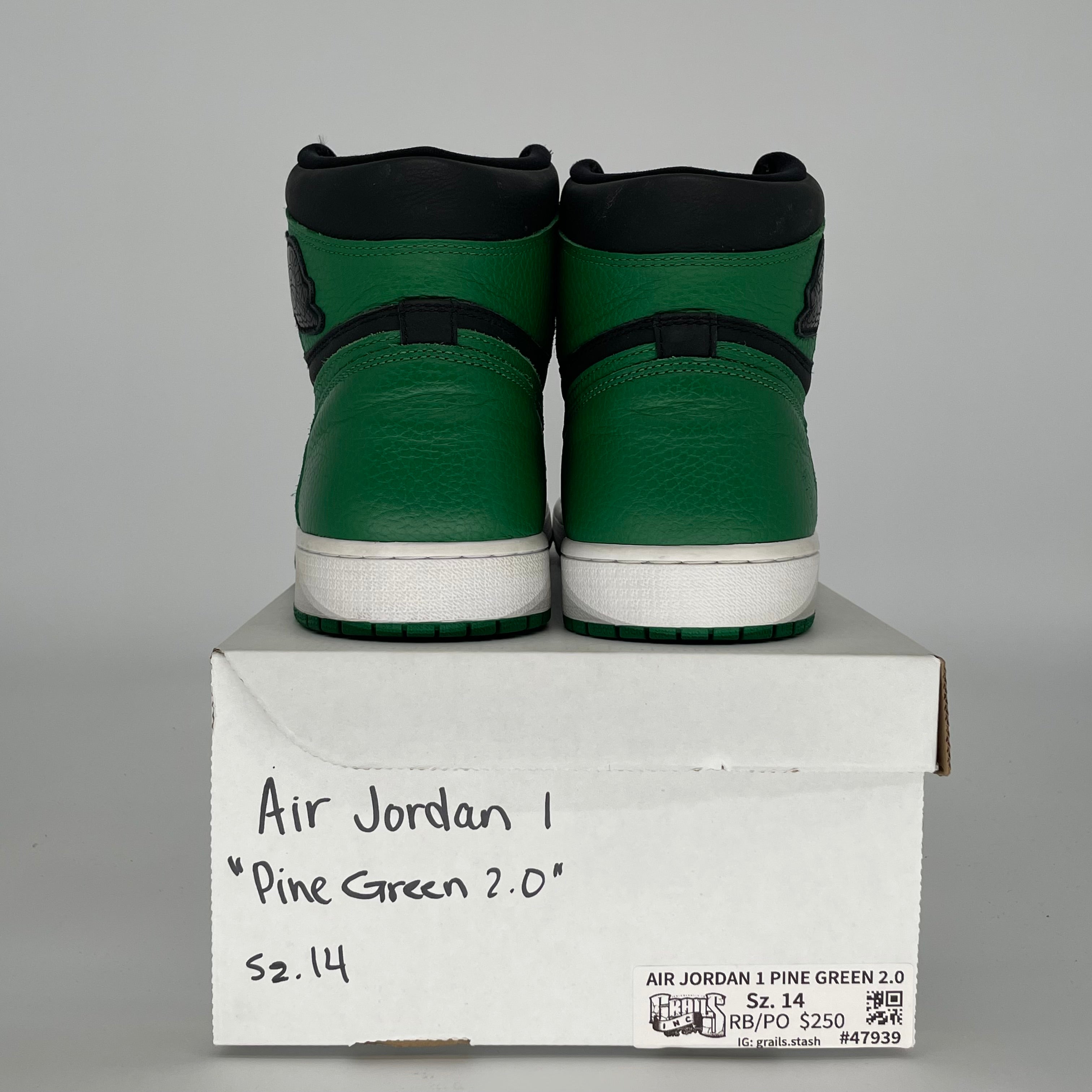 AIR JORDAN 1 PINE GREEN BLACK SIZE 14 555088-030