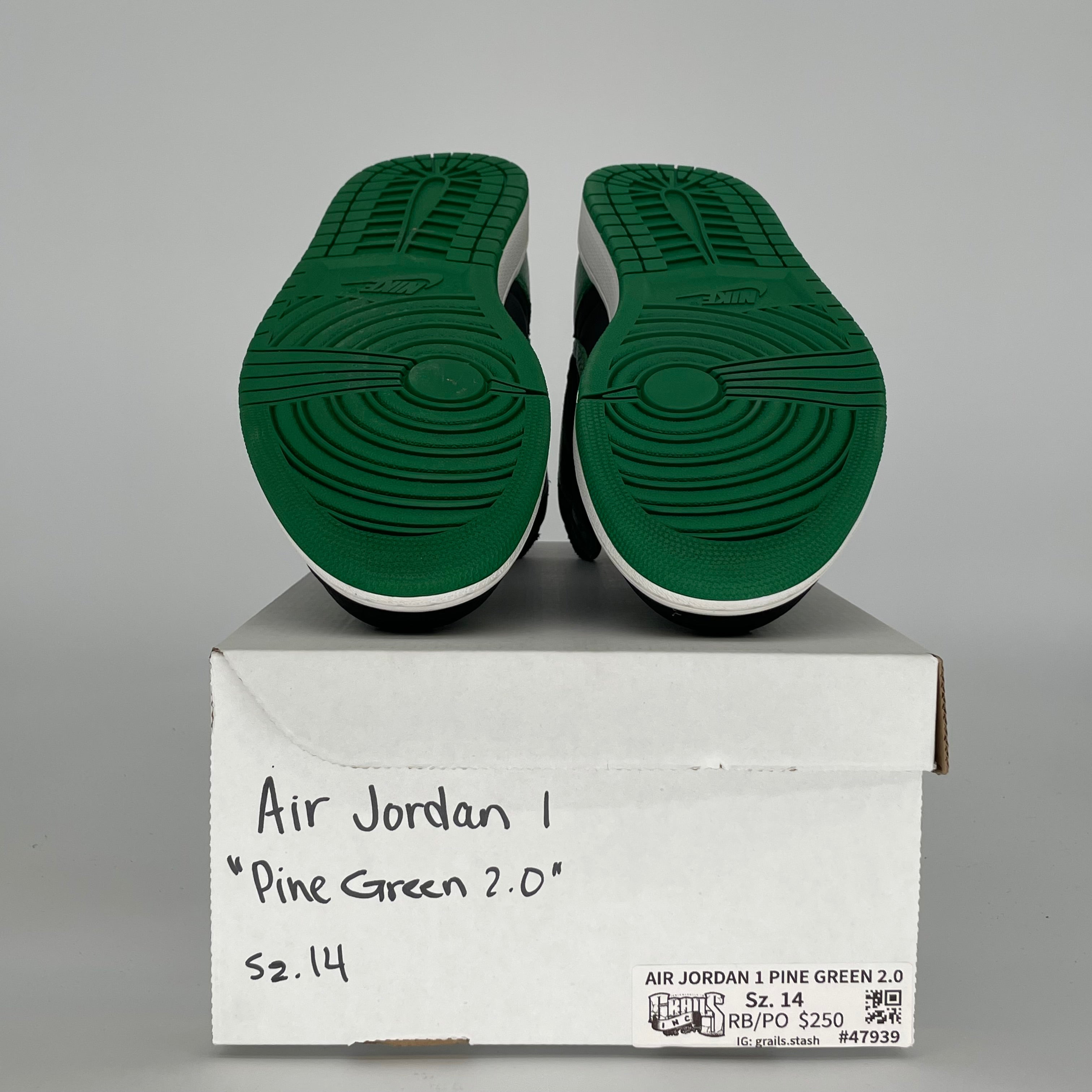 AIR JORDAN 1 PINE GREEN BLACK SIZE 14 555088-030