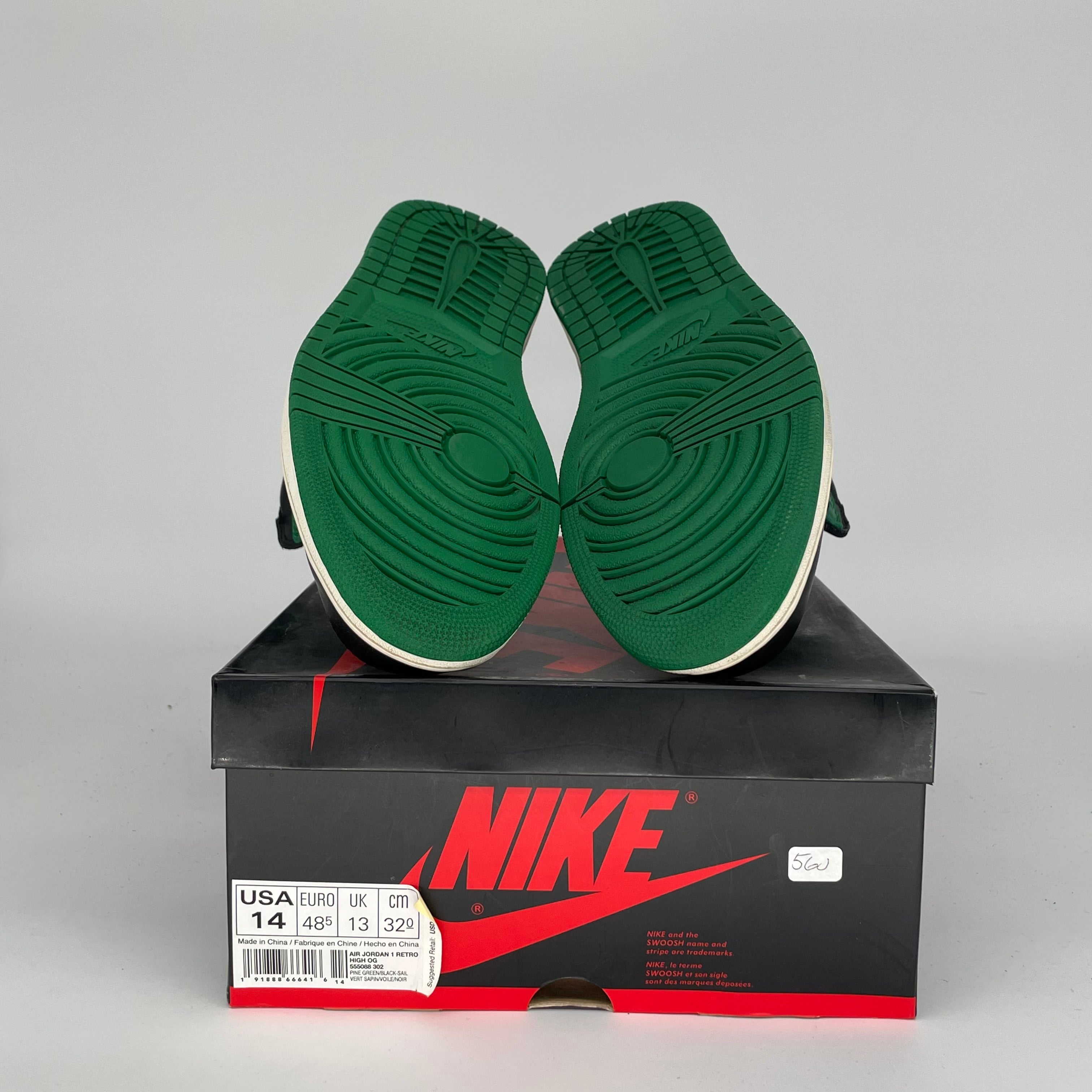 AIR JORDAN 1 PINE GREEN SIZE 14 555088-302