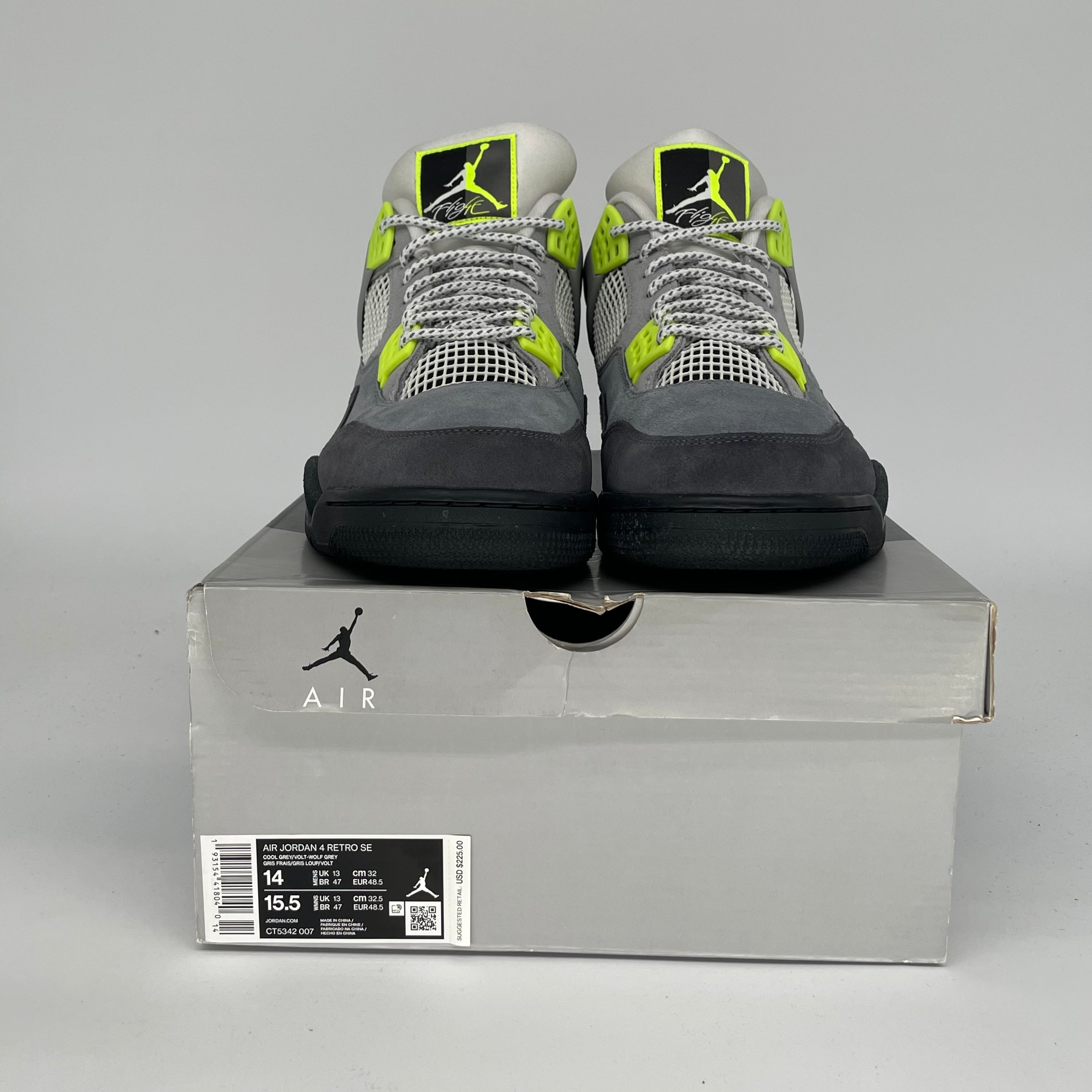 AIR JORDAN 4 NEON 95 SIZE 14 CT5342-007