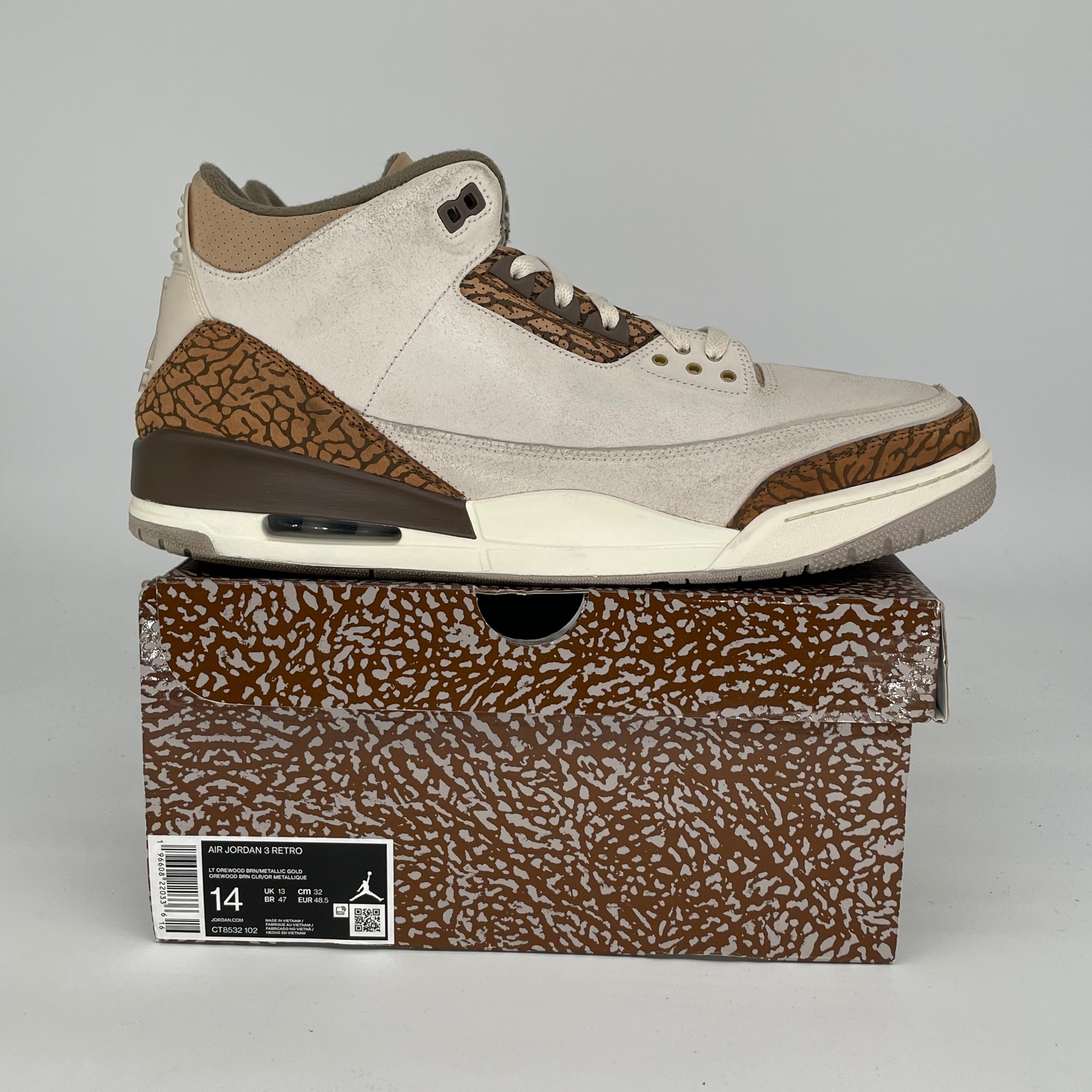 AIR JORDAN 3 PALOMINO SIZE 14 CT8532-102