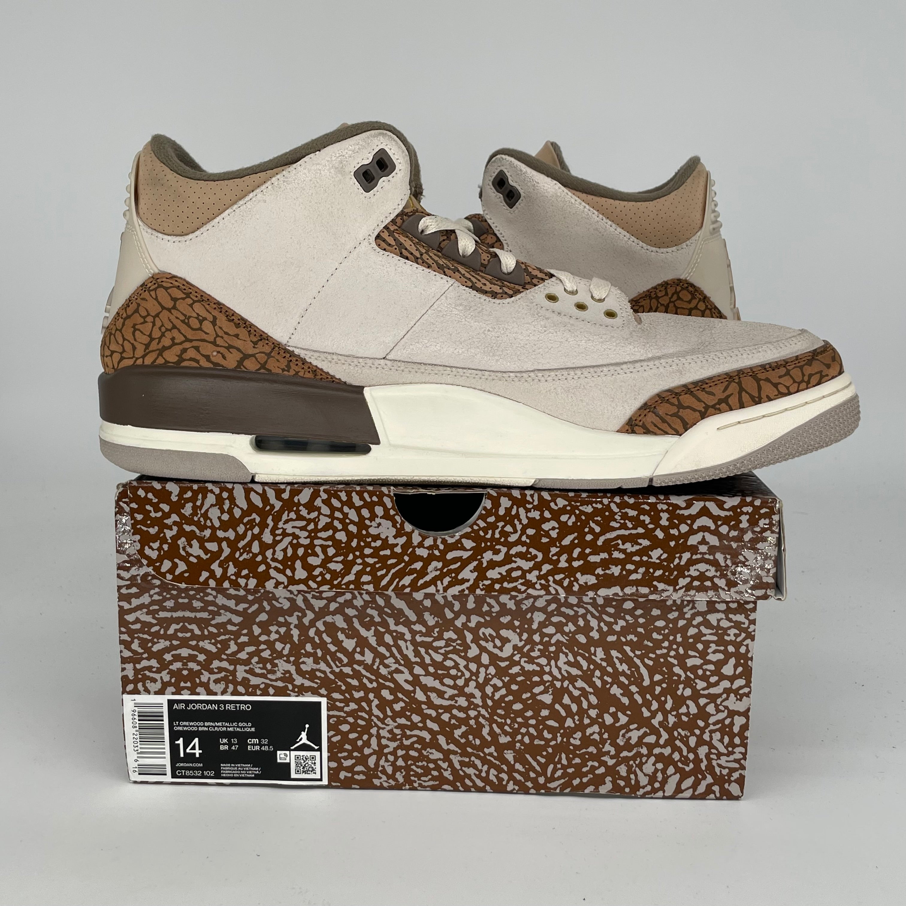 AIR JORDAN 3 PALOMINO SIZE 14 CT8532-102