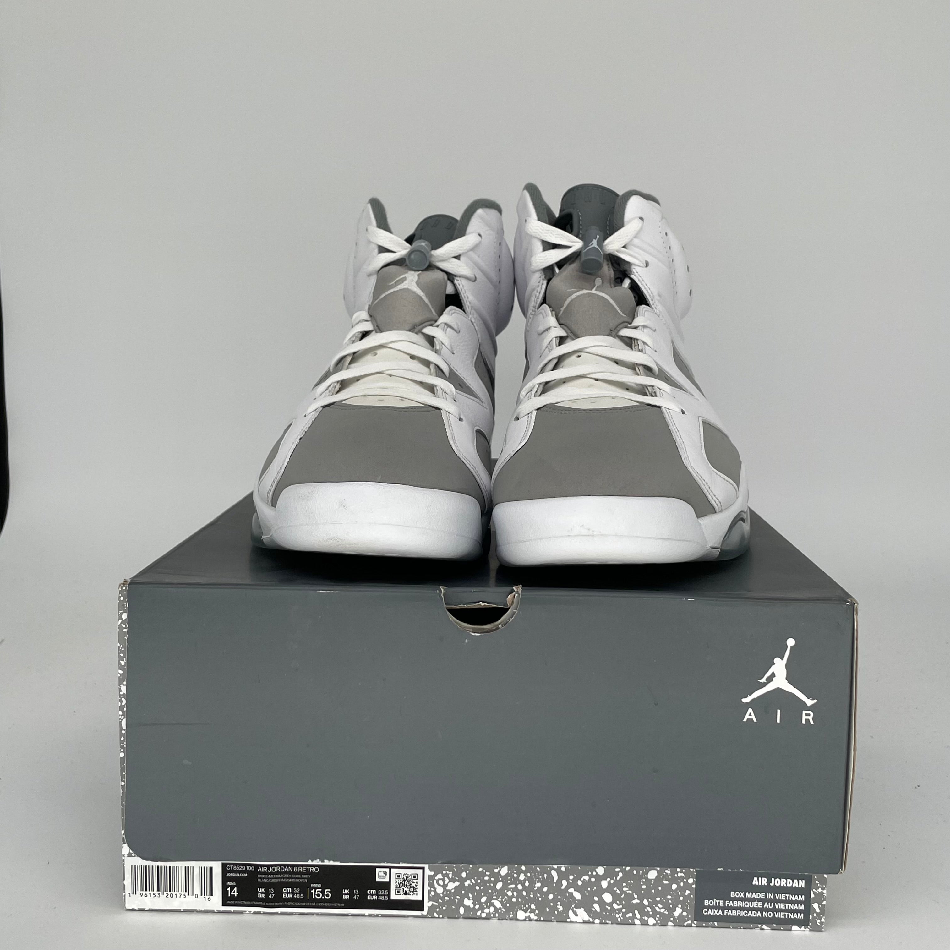 AIR JORDAN 6 COOL GREY SIZE 14 CT8529-100