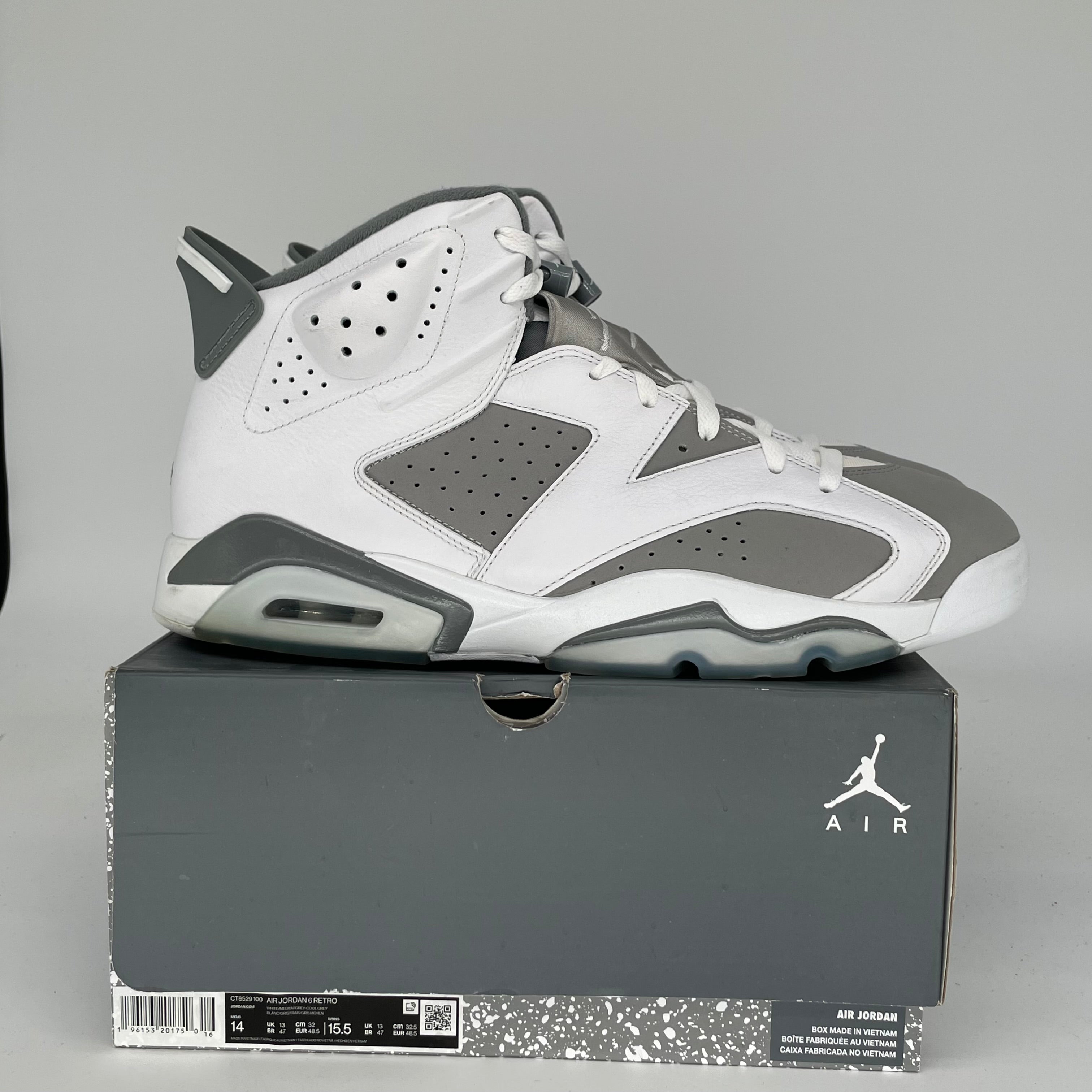 AIR JORDAN 6 COOL GREY SIZE 14 CT8529-100