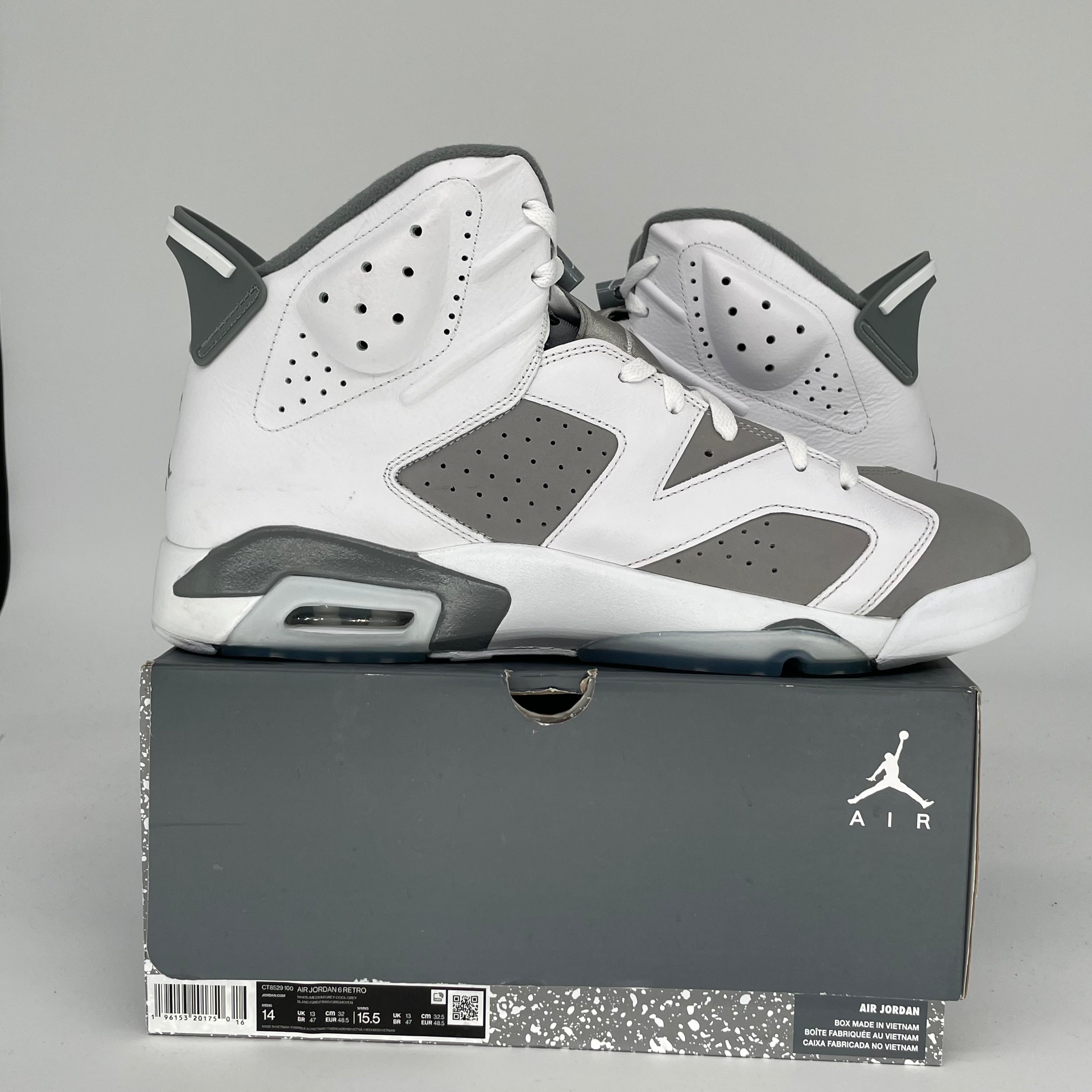 AIR JORDAN 6 COOL GREY SIZE 14 CT8529-100